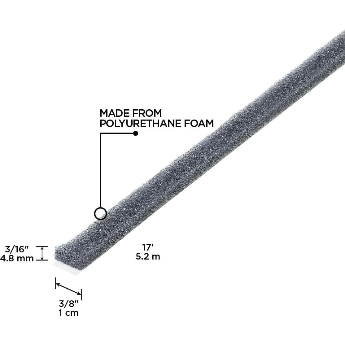 Sello de Ventana de Espuma M-D 02055 5.18 m Gris Autoadhesivo