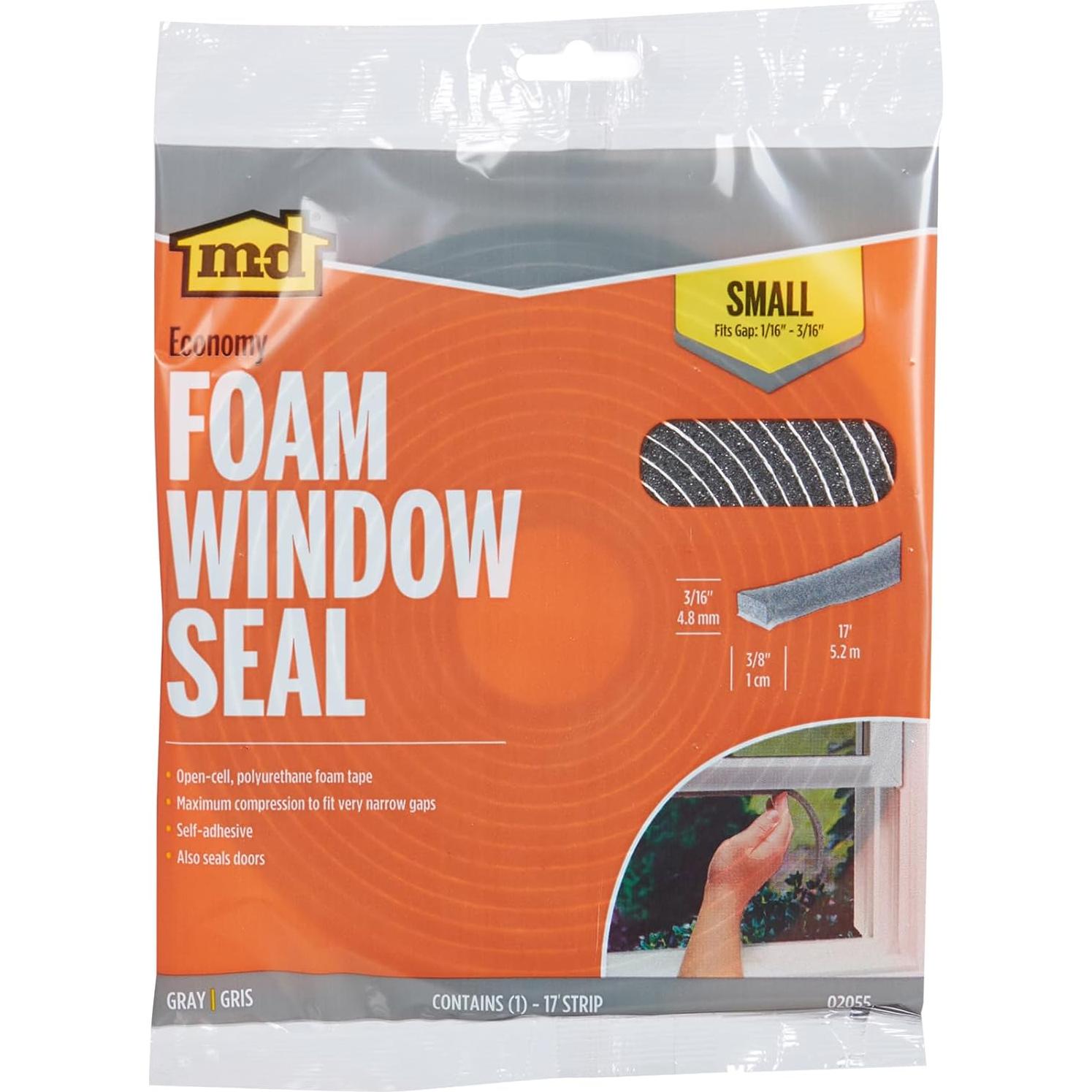 Sello de Ventana de Espuma M-D 02055 5.18 m Gris Autoadhesivo