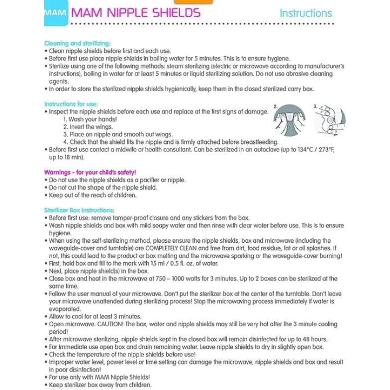 Protectores de Pezón MAM para Lactancia 17mm - 2 Unidades