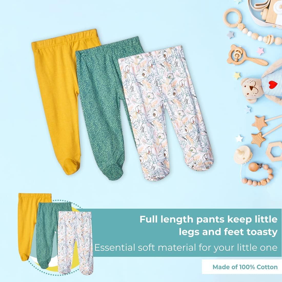 Pantalones de pie Spasilk para bebés varones 3 unidades 6 meses