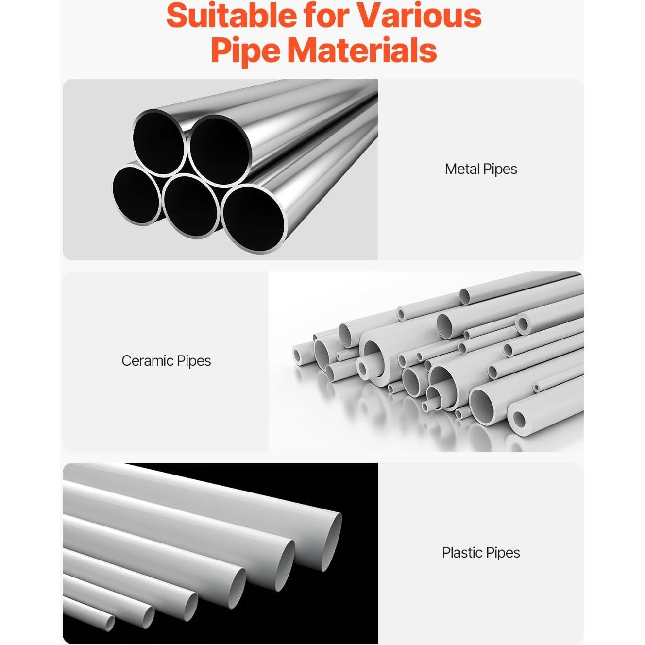 Prensa de Cadena VEVOR para Tuberías 1/2" - 8" 15.6 kg