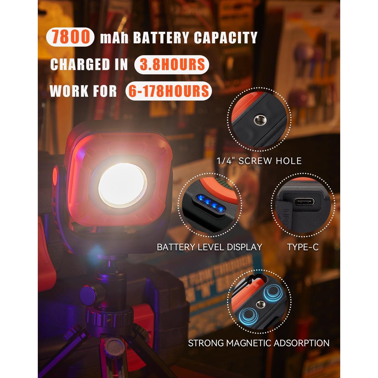 Luz de Trabajo LED SUNREI C1200 Magnética 1300 Lúmenes