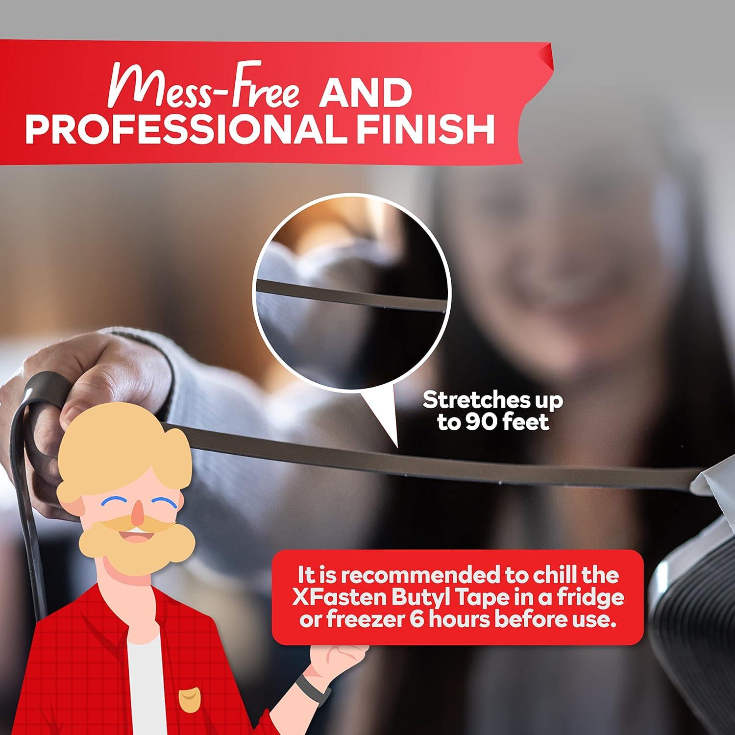 Cinta de Sellado Butílica XFasten Gris 0.32cm x 1.9cm x 9.14m