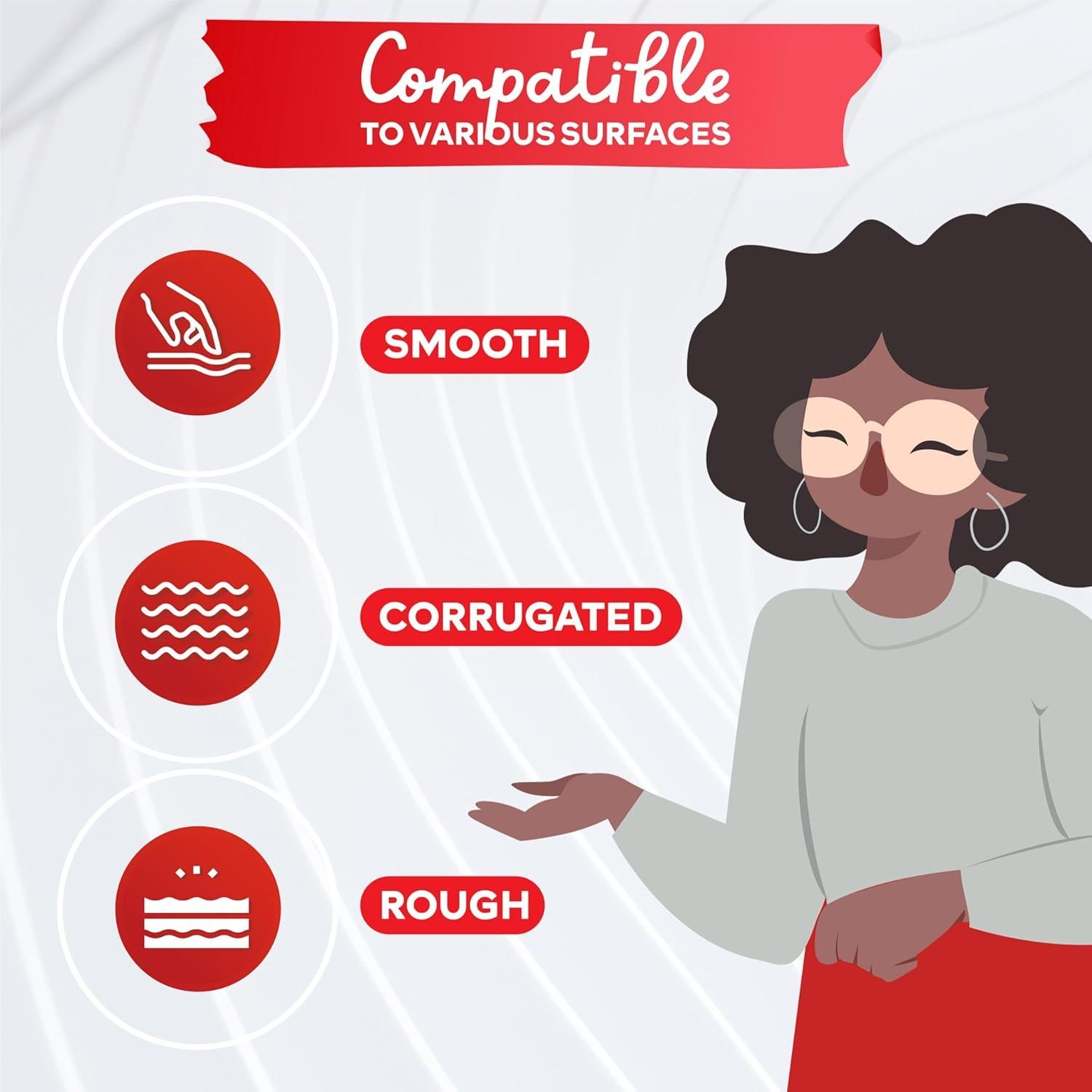 Cinta Adhesiva Ducto Super Fuerte XFasten 5 cm x 46 m Roja