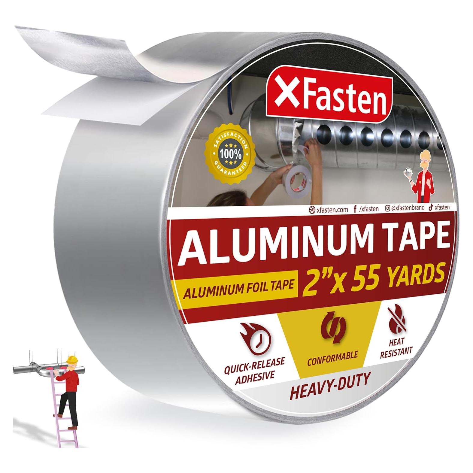 Cinta de Aluminio XFasten 5cm x 50m para Conductos HVAC