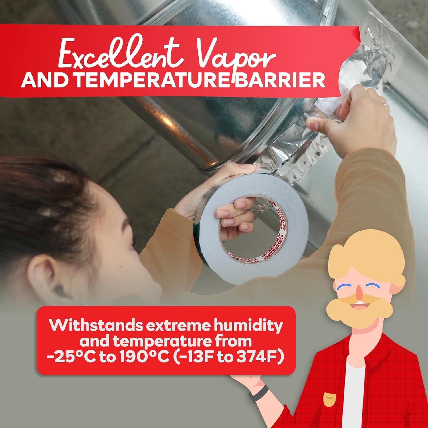 Cinta de Aluminio XFasten 5cm x 50m para Conductos HVAC