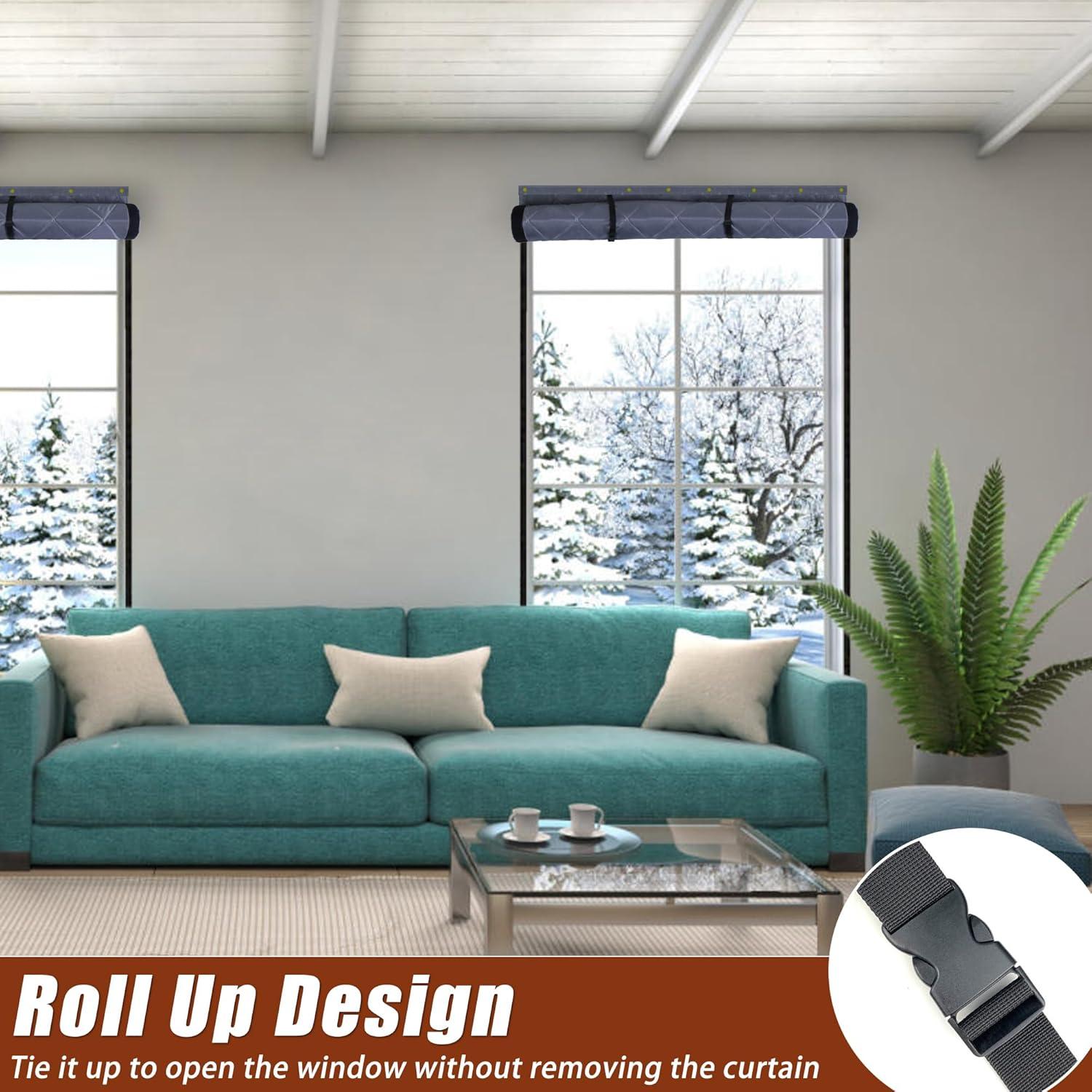 Cubierta de Ventana Aislante UYEDUJZ 160 x 119 cm Gris