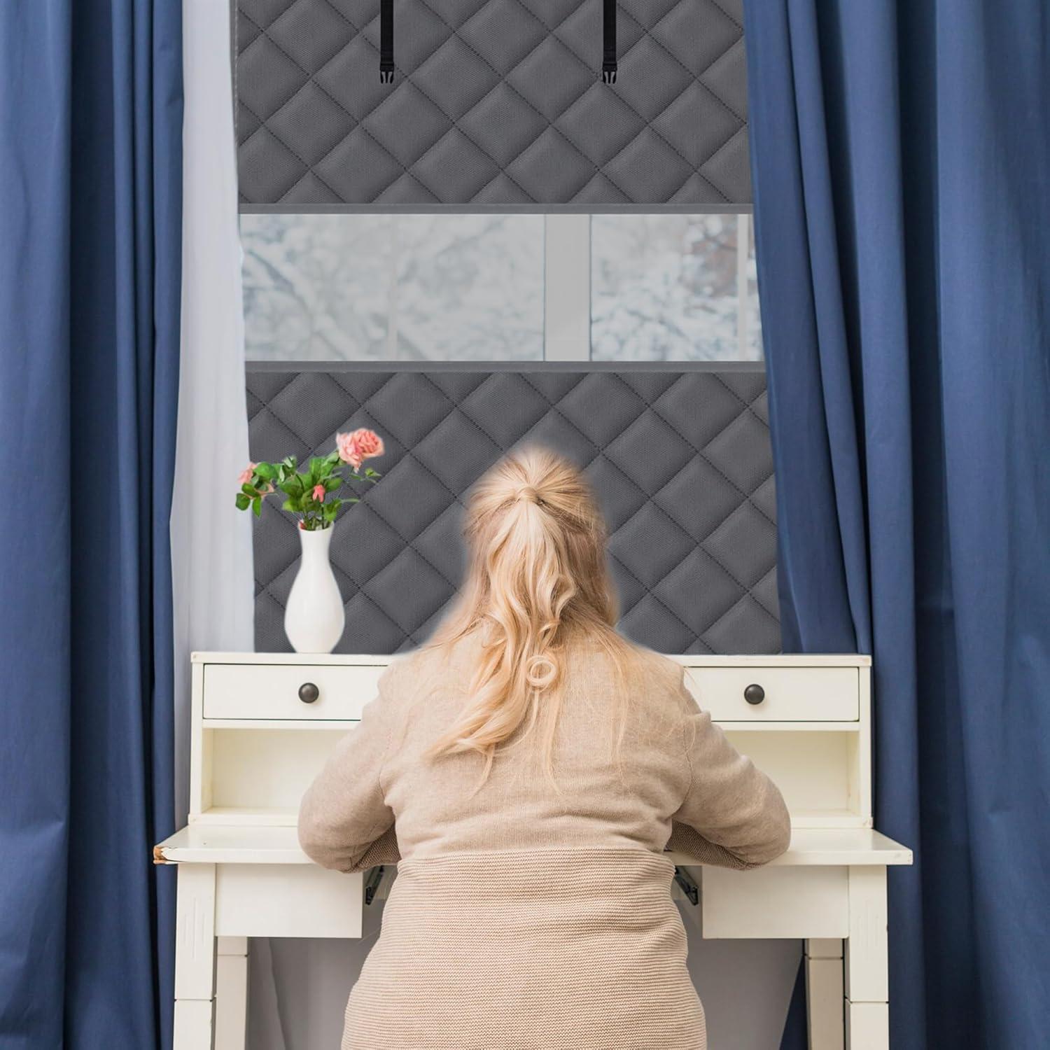 Cubierta de Ventana Aislante UYEDUJZ 160 x 119 cm Gris