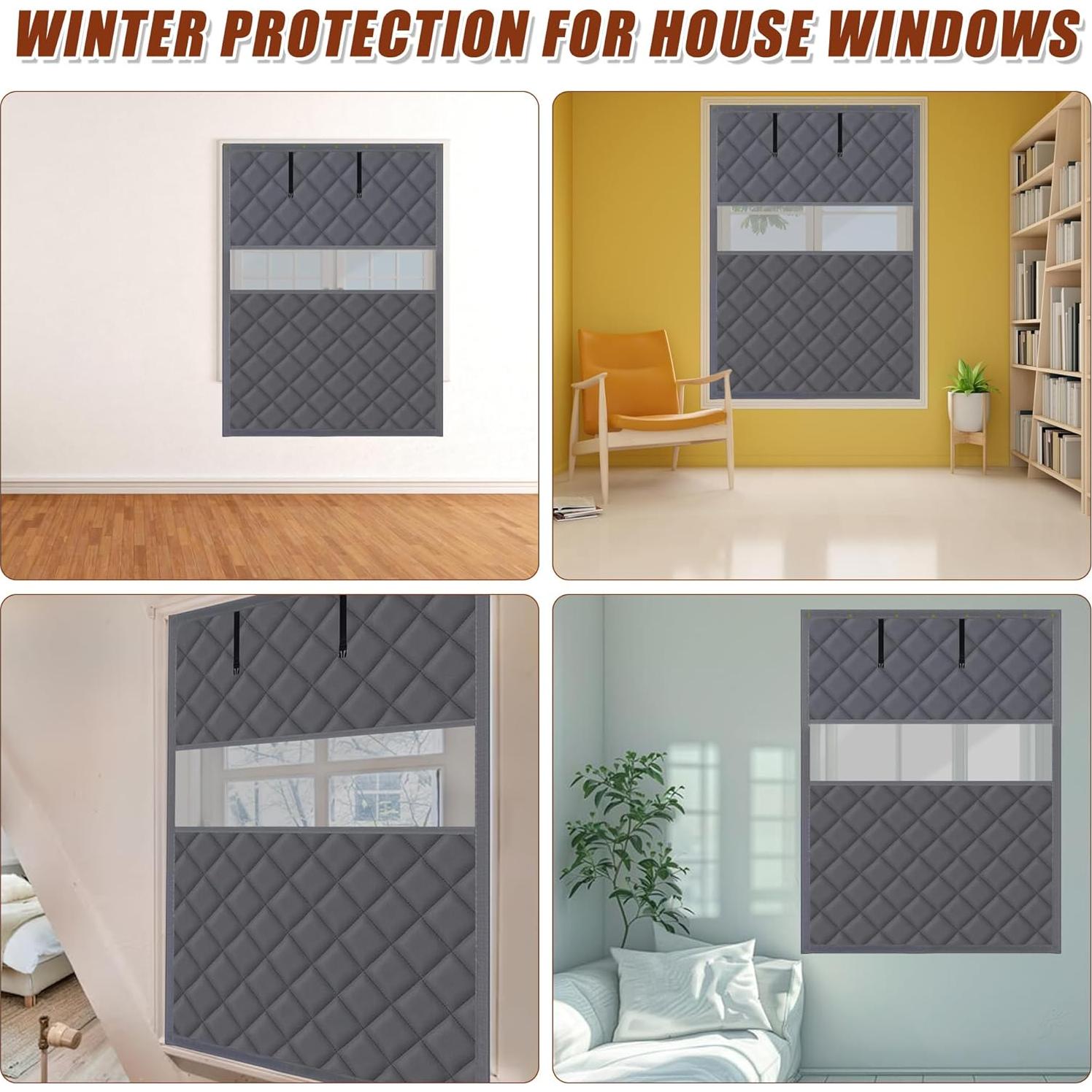 Cubierta de Ventana Aislante UYEDUJZ 160 x 119 cm Gris