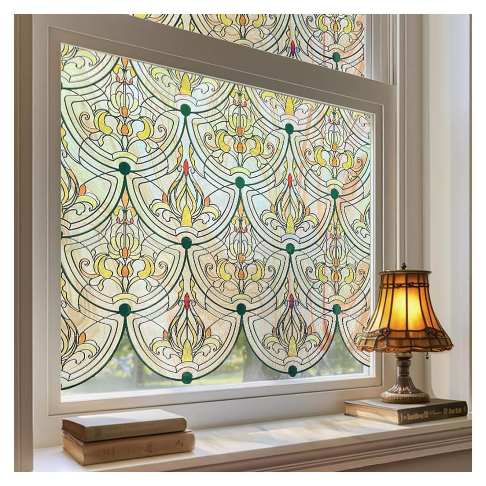 Película de Ventana de Vidrio Templado ADD.HERES 44x120cm Hierro Dorado