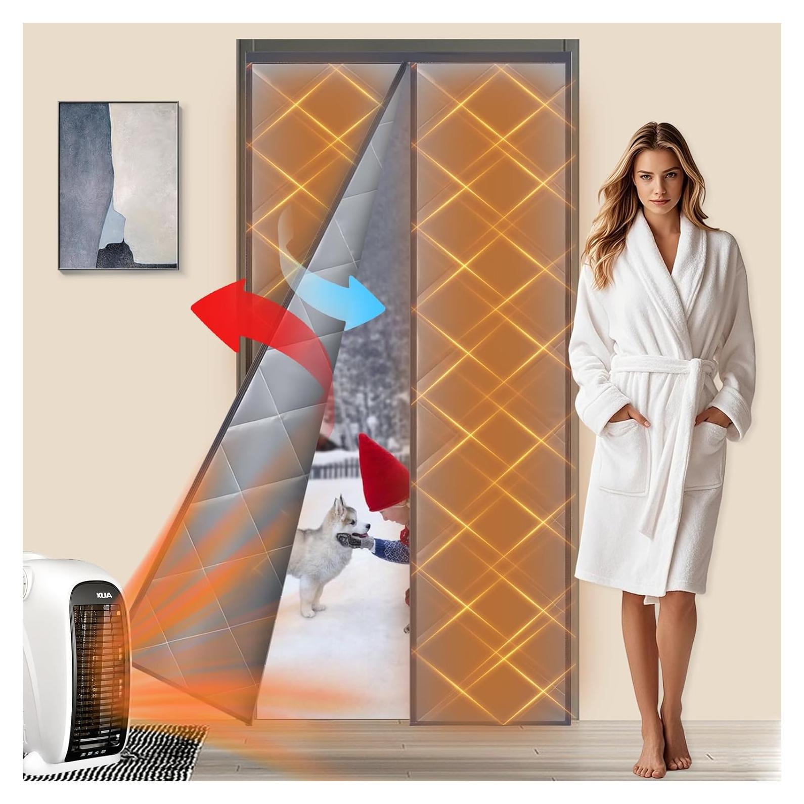 Cortina de Puerta Aislante Magnética MiniInTheBox 86x203 cm Gris