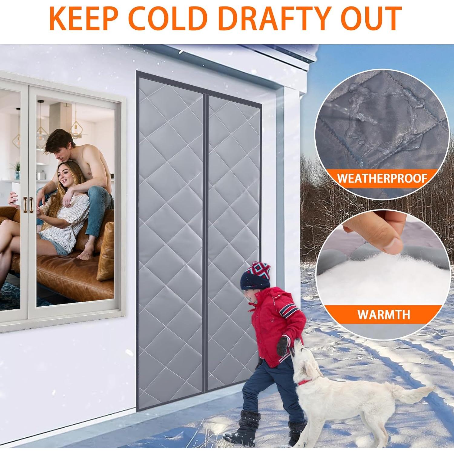 Cortina de Puerta Aislante Magnética MiniInTheBox 86x203 cm Gris