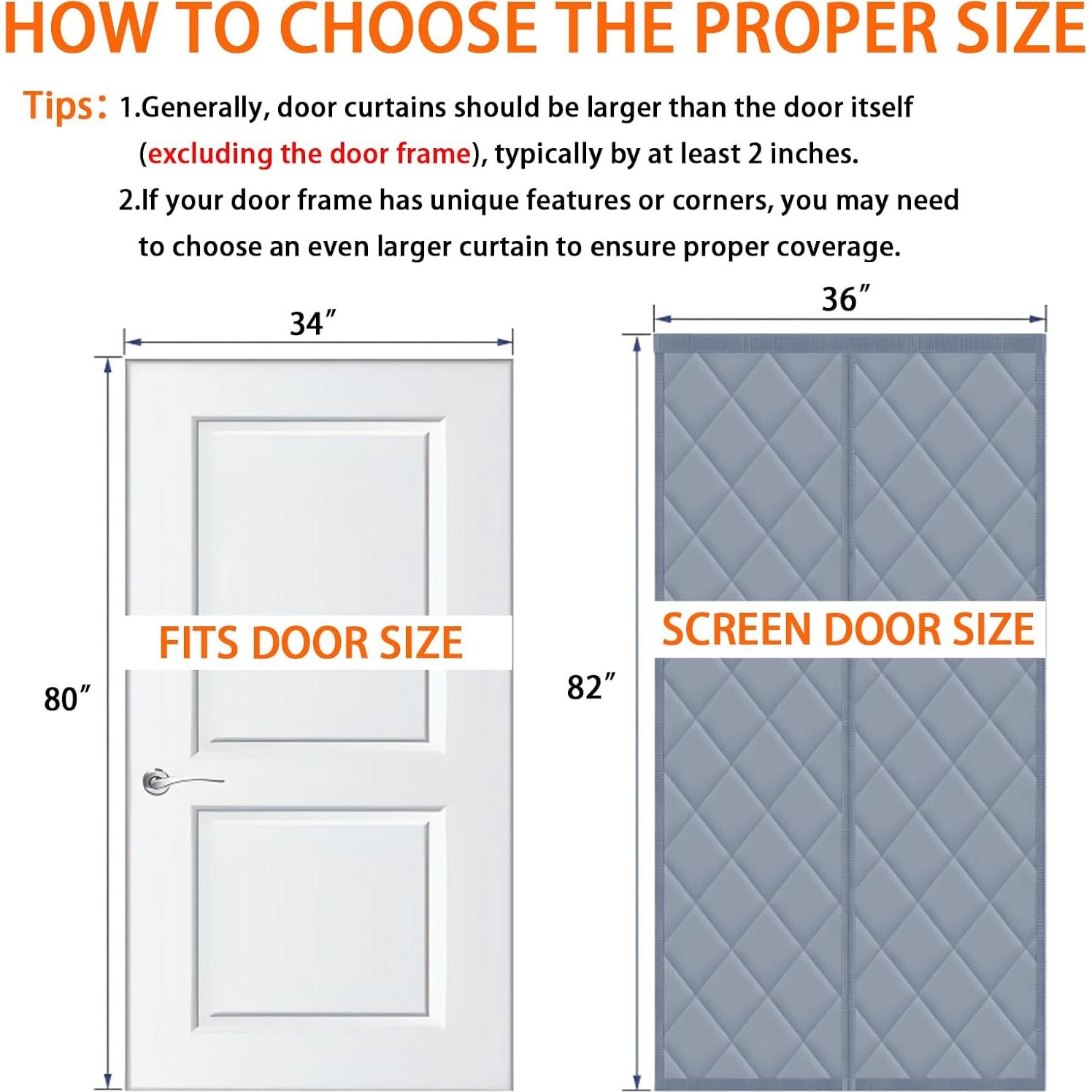 Cortina de Puerta Aislante Magnética MiniInTheBox 86x203 cm Gris
