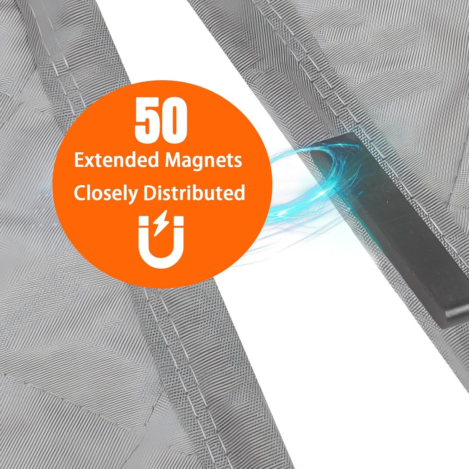 Cortina de Puerta Aislante Magnética MiniInTheBox 86x203 cm Gris