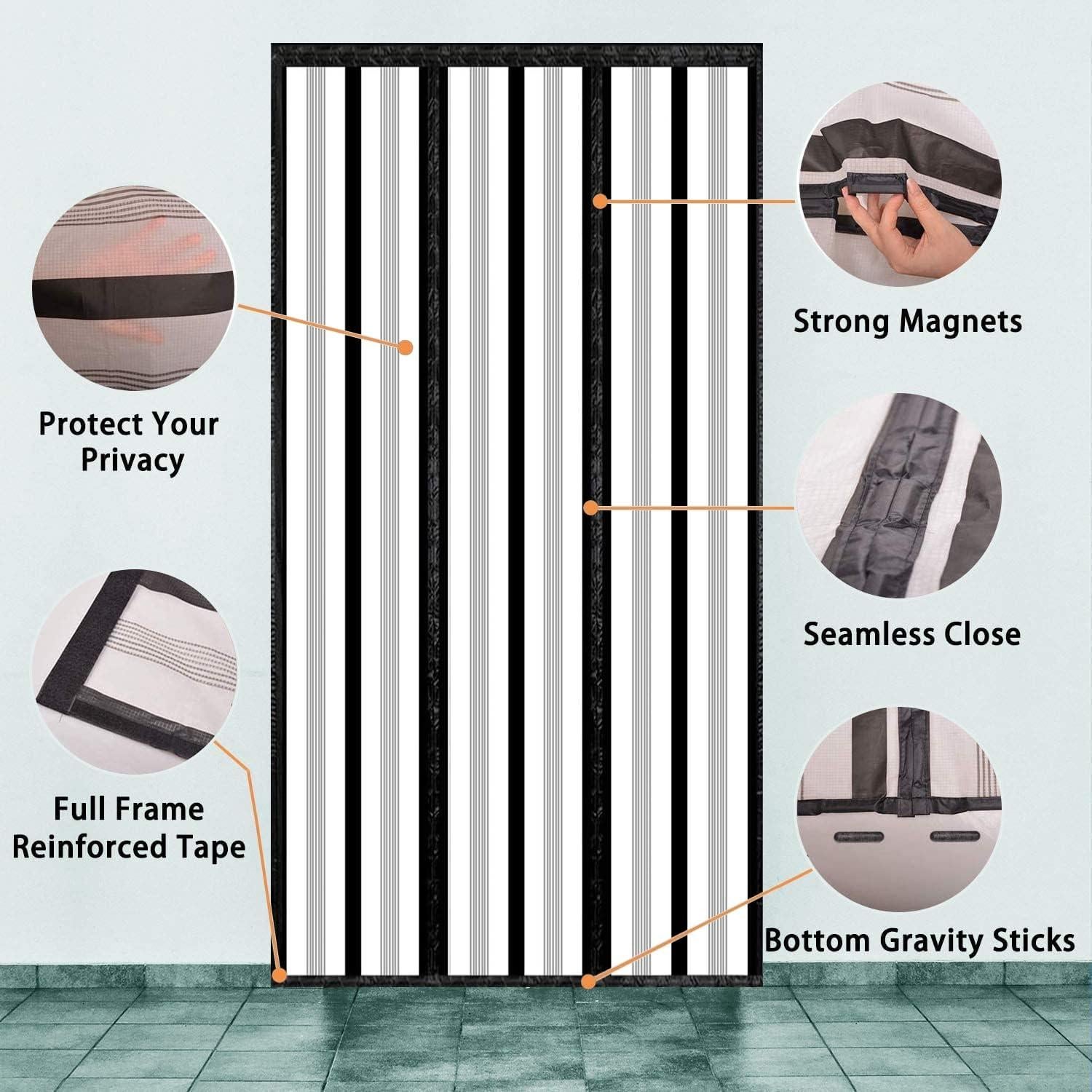 Cortina de Puerta Aislada Magnética SANJIANKER 183x203 cm