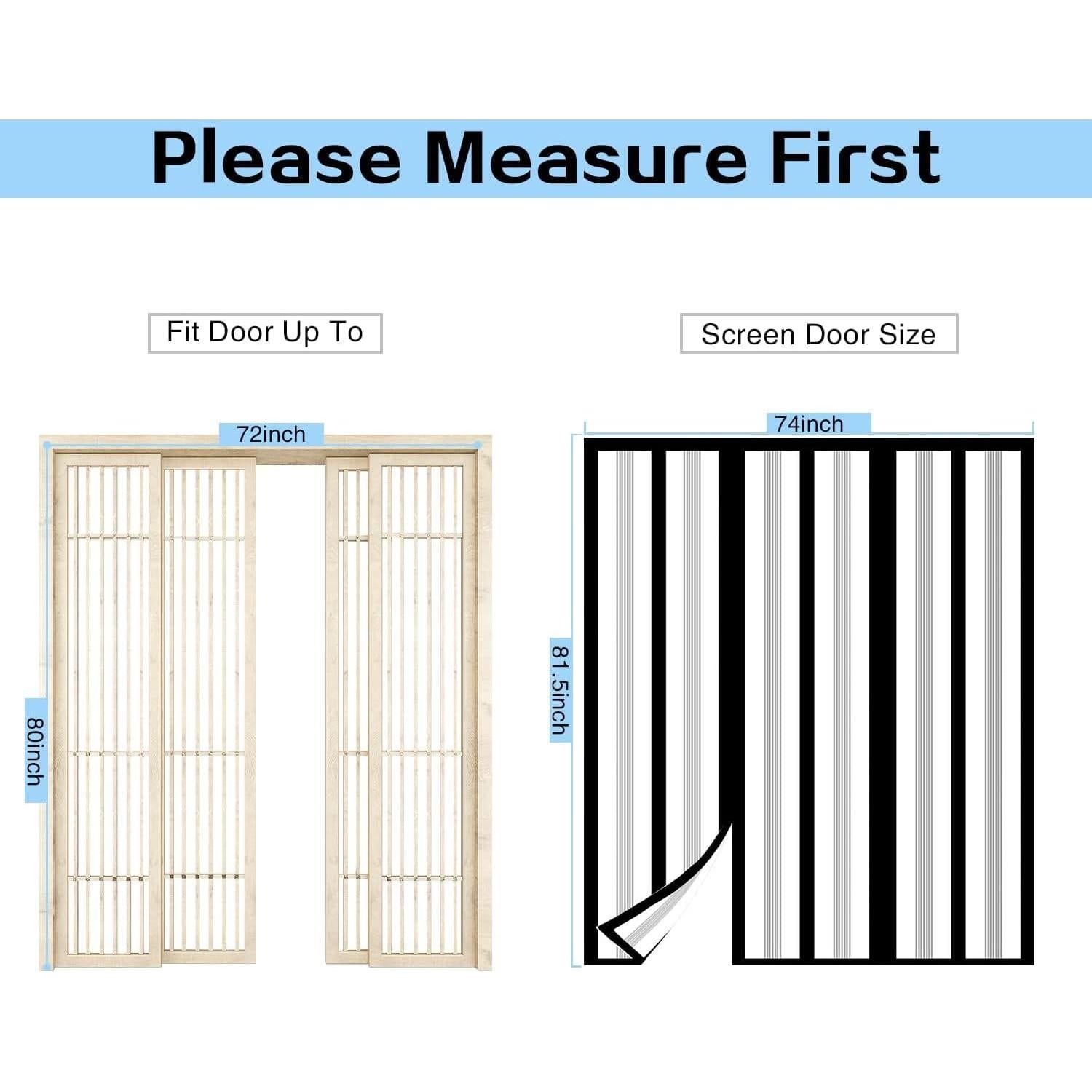 Cortina de Puerta Aislada Magnética SANJIANKER 183x203 cm