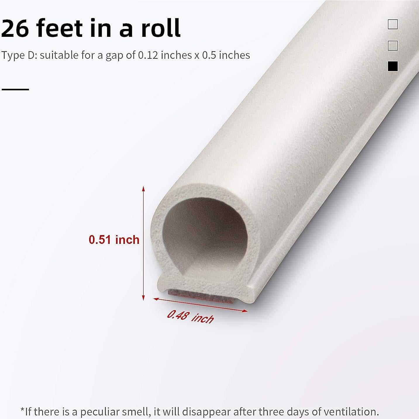 Tira de sellado SZZSAF 7.92m blanca autoadhesiva para puertas