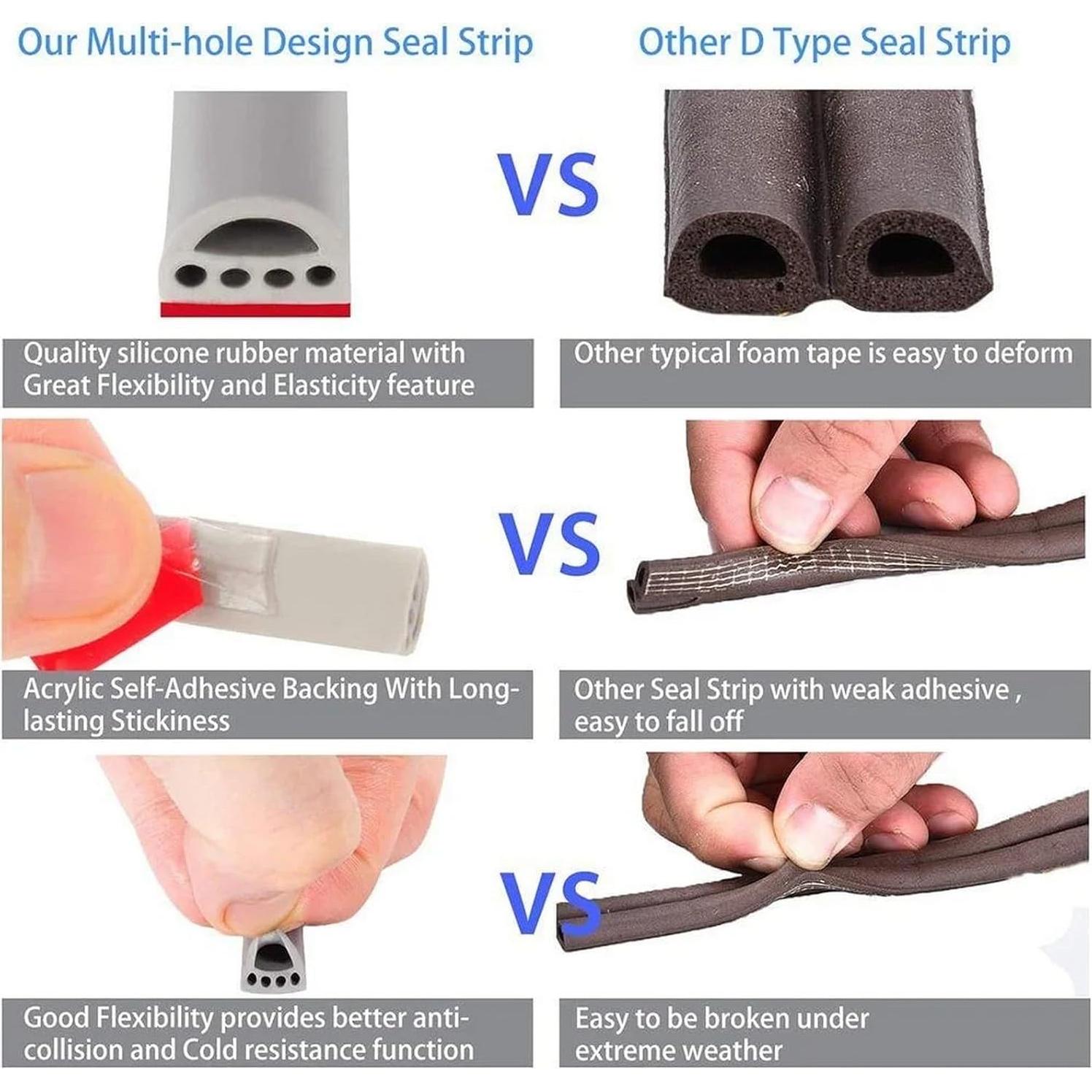 Tira de Sellado de Silicona JHCBKFF 6.1m Blanco D-14x12mm