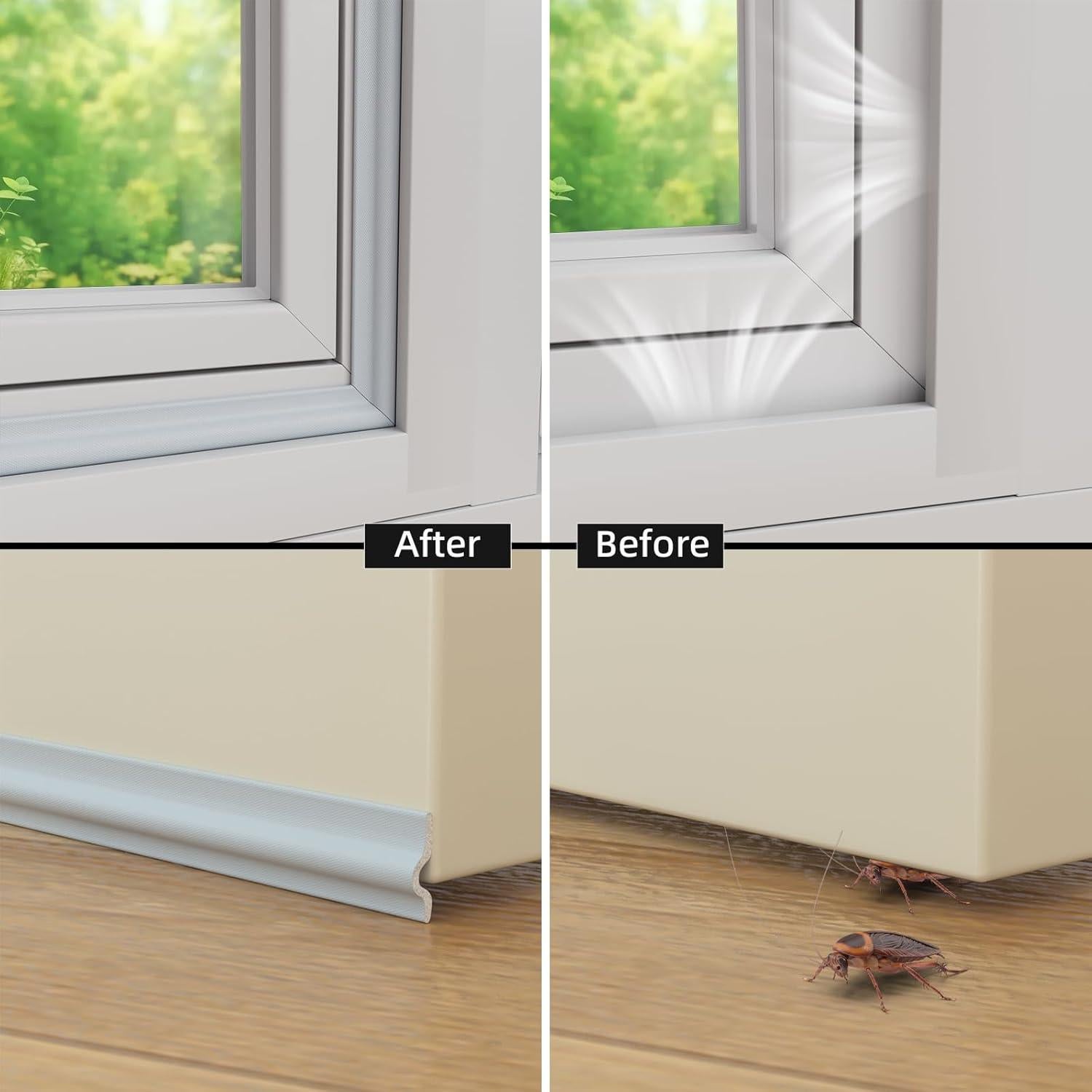 Tira de Sellado Acústico KAYLEINSTER 3m Gris para Ventanas y Puertas