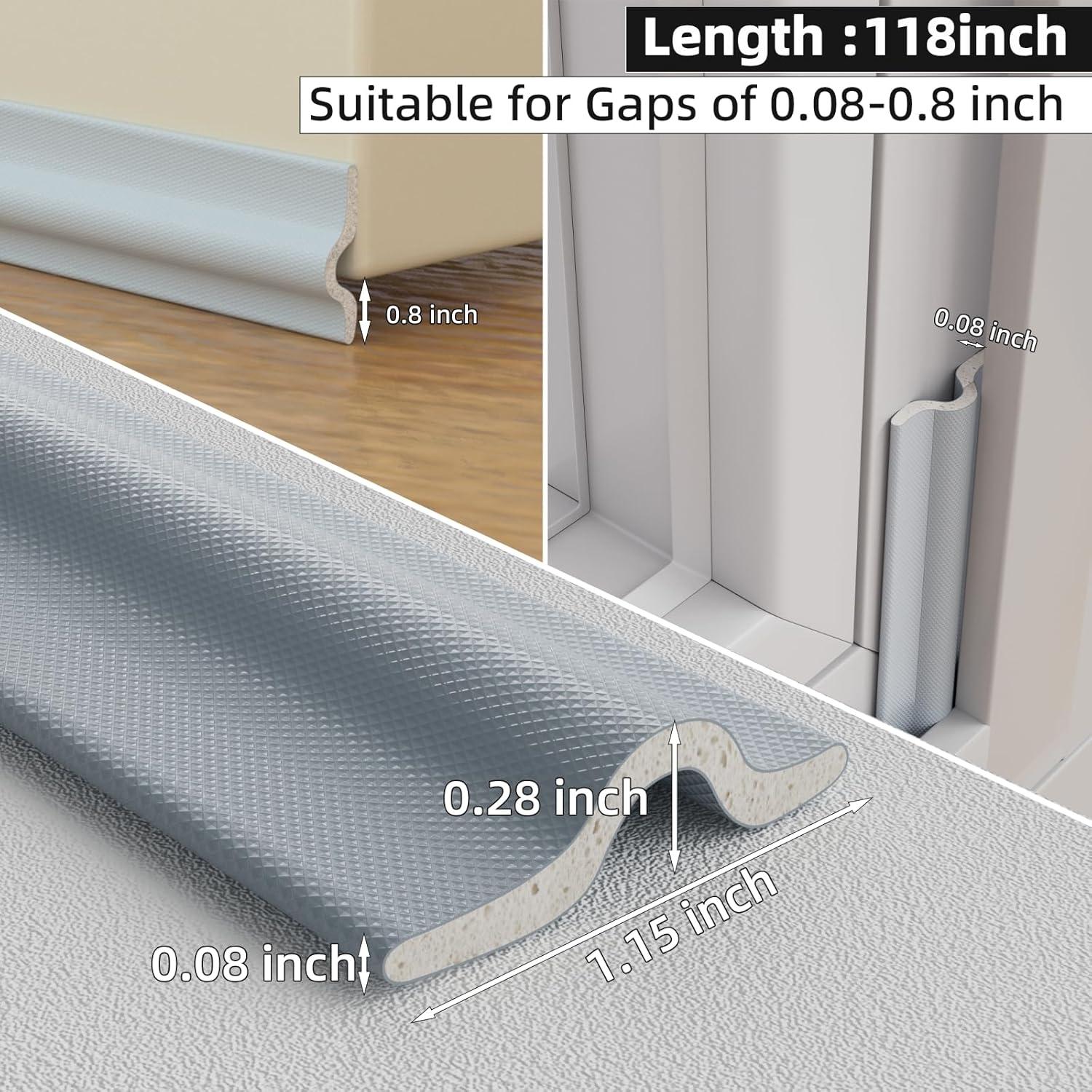 Tira de Sellado Acústico KAYLEINSTER 3m Gris para Ventanas y Puertas