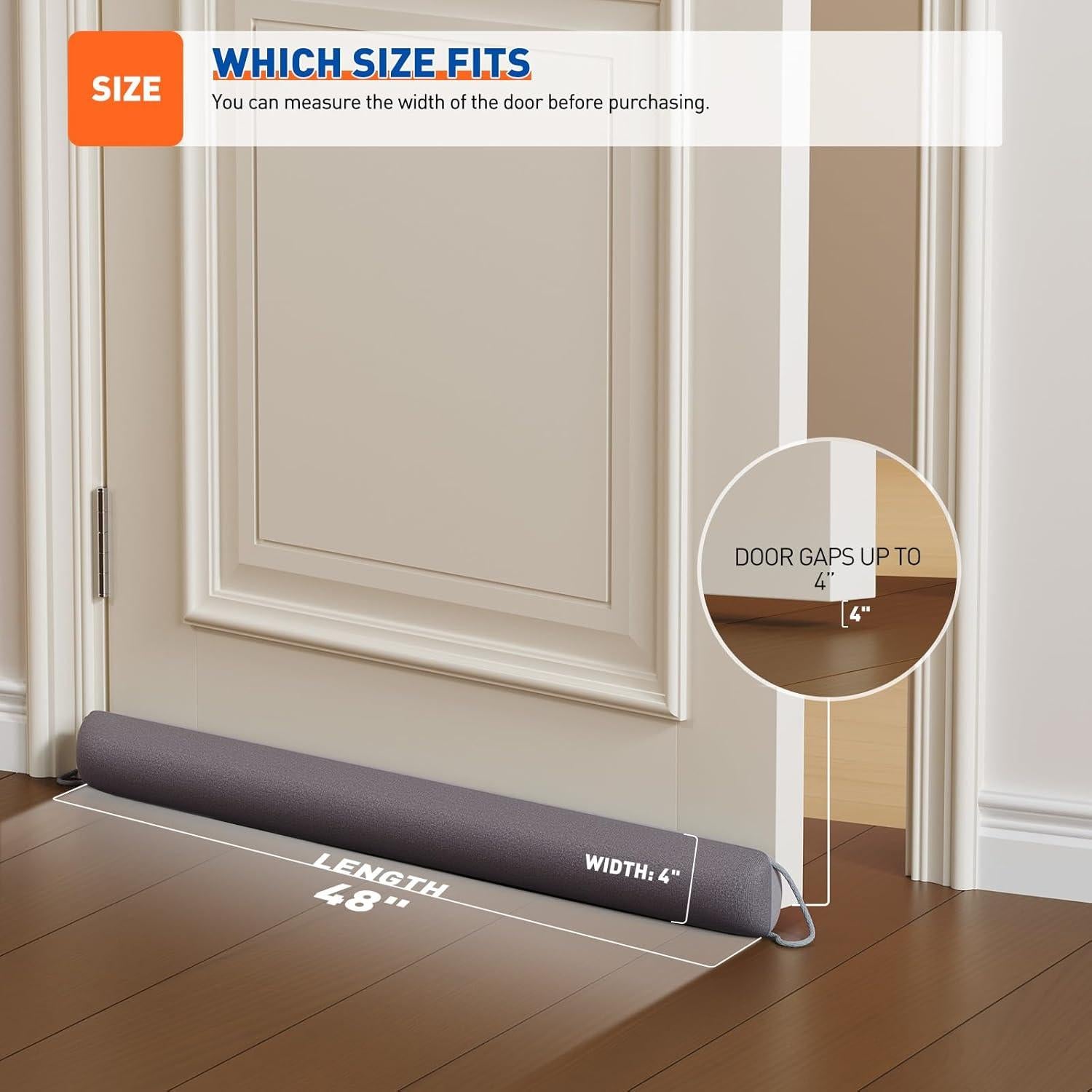 Detenedor de Corrientes de Aire MAGZO 121.92cm Gris Pesado