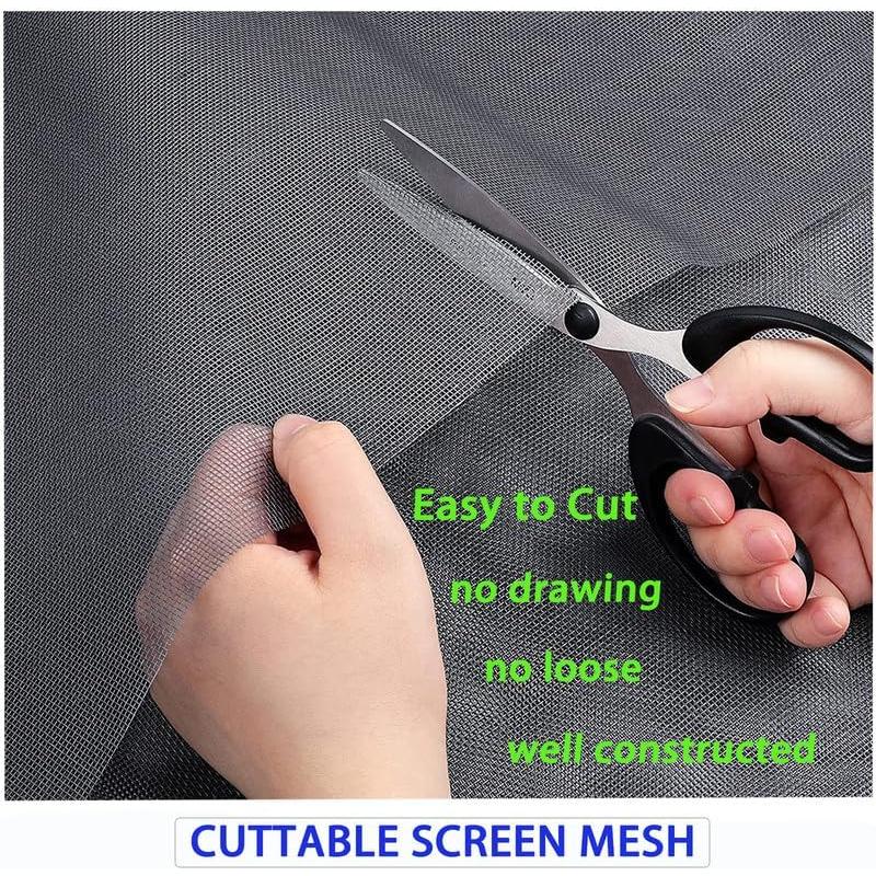 Malla de Pantalla de Ventana Fibra de Vidrio 91.44x200.66cm Carbón