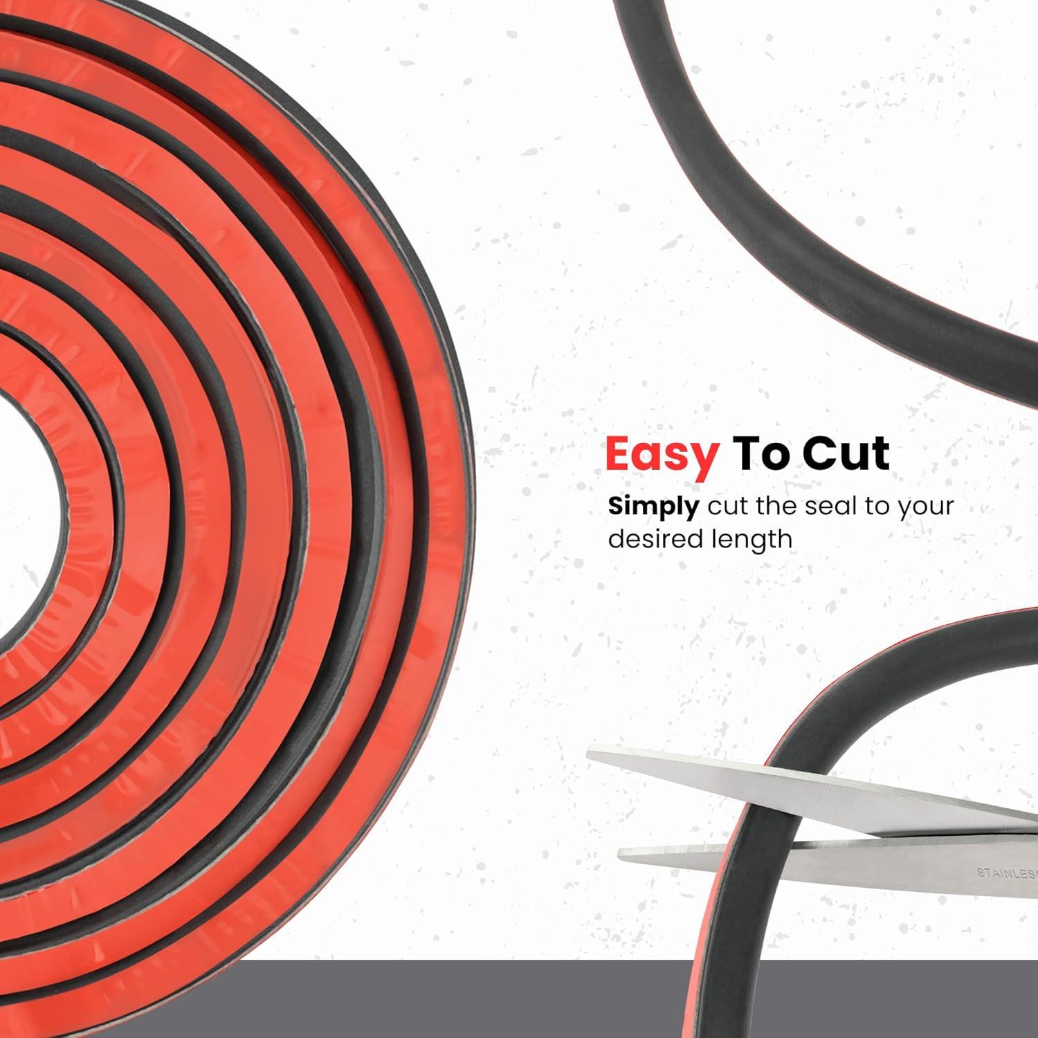 Sello de Puerta Burlete D Aislante Acústico M M SEALS 6.10m