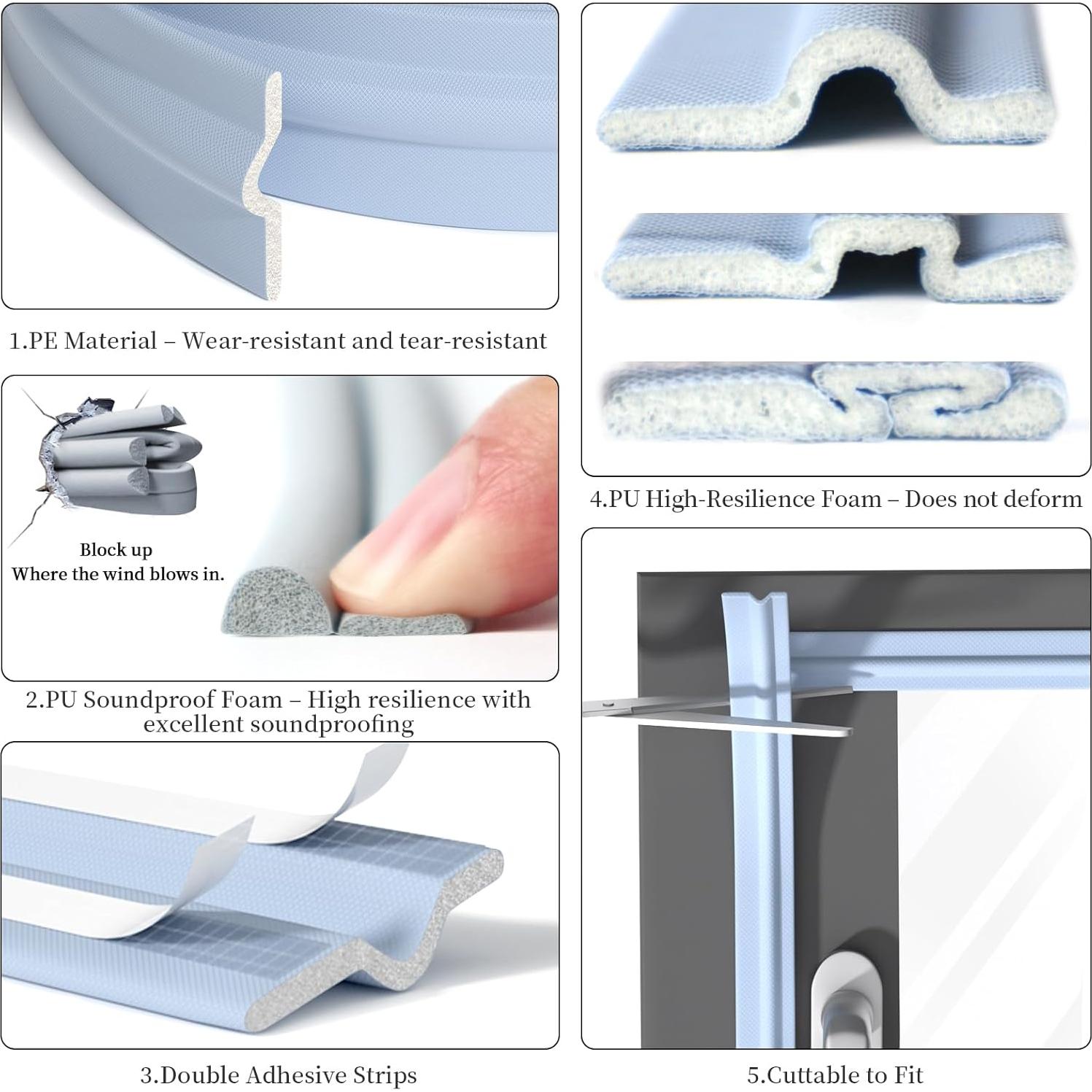 Tira de sellado para clima BKSAI 3 metros gris aislamiento