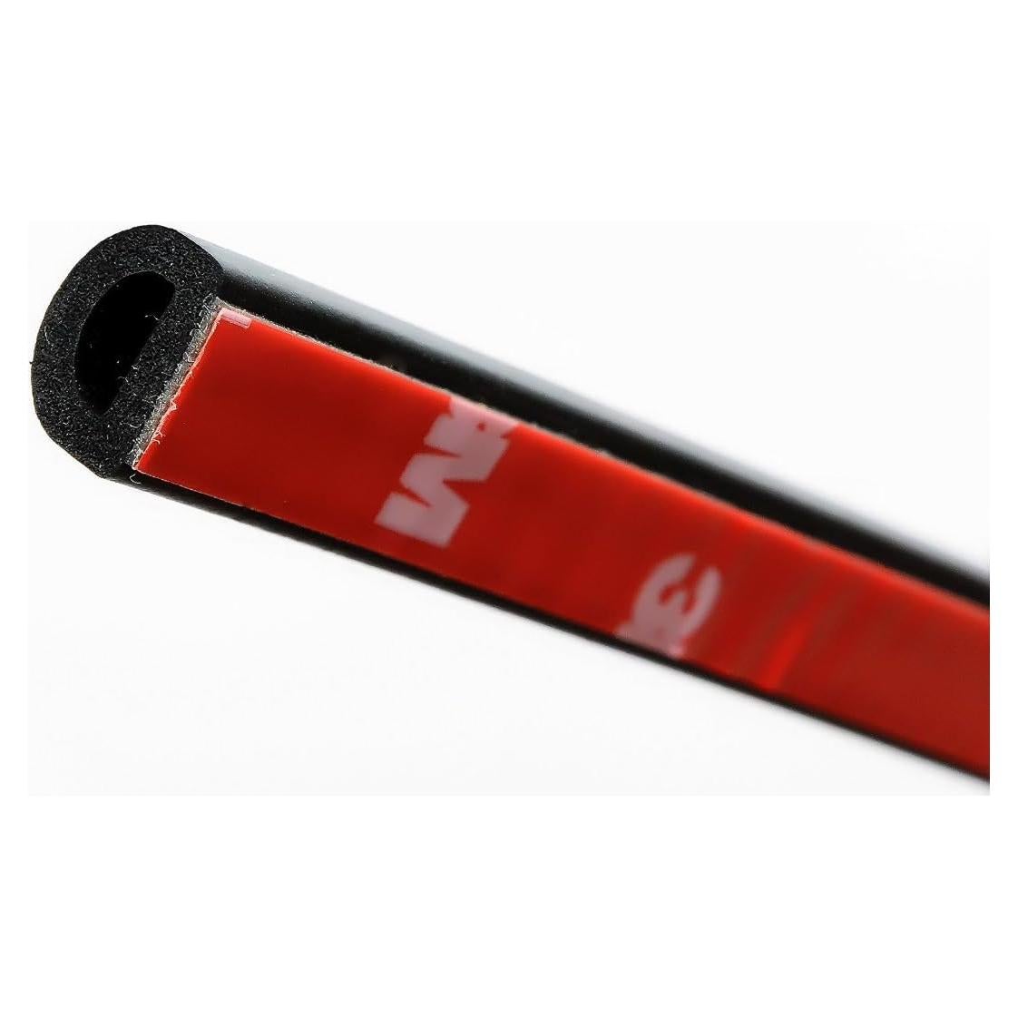 Burlete D Seal Rubber 10 pies Negro Goma 4-6mm