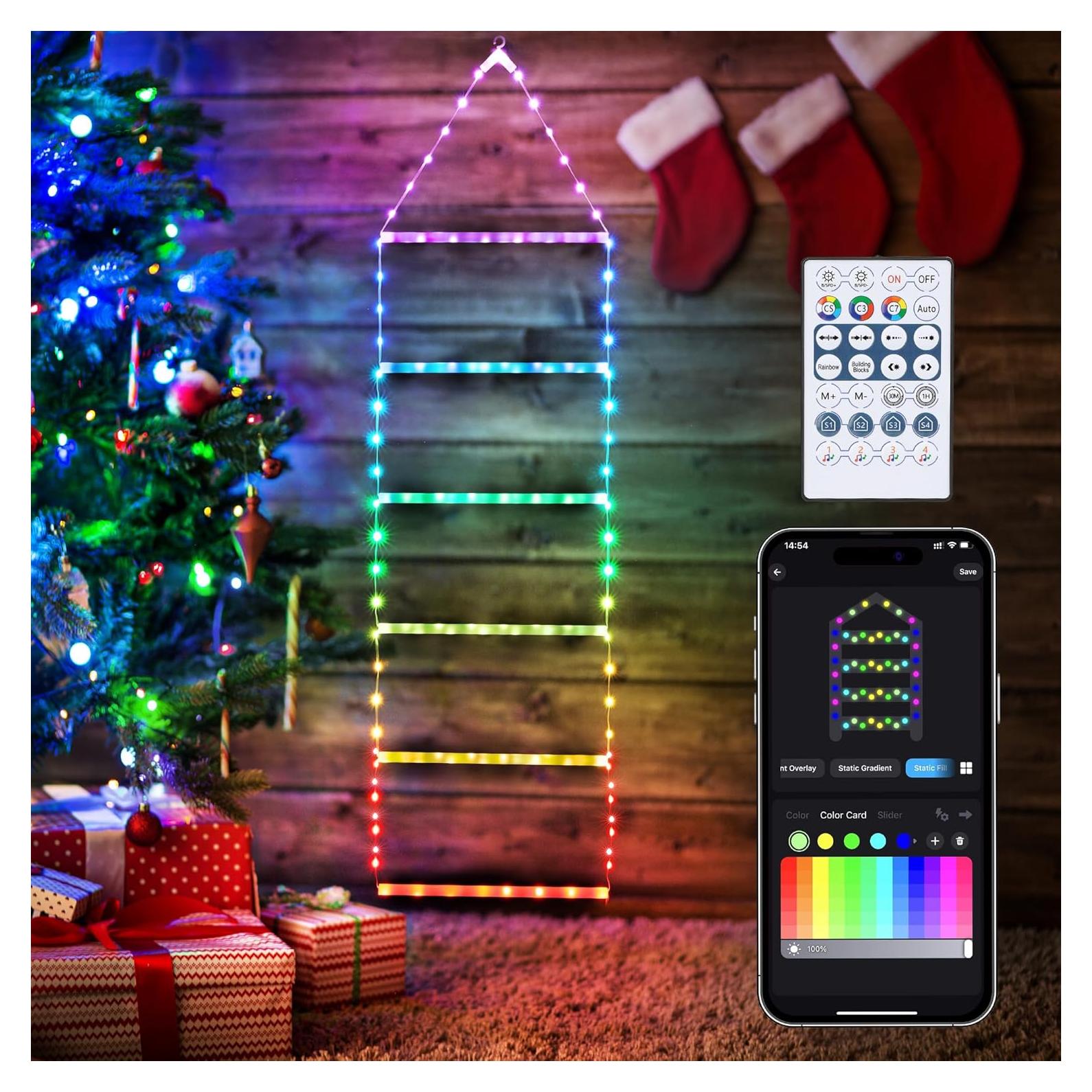 Luces Navideñas Inteligentes Toodour 1m RGB con Control App