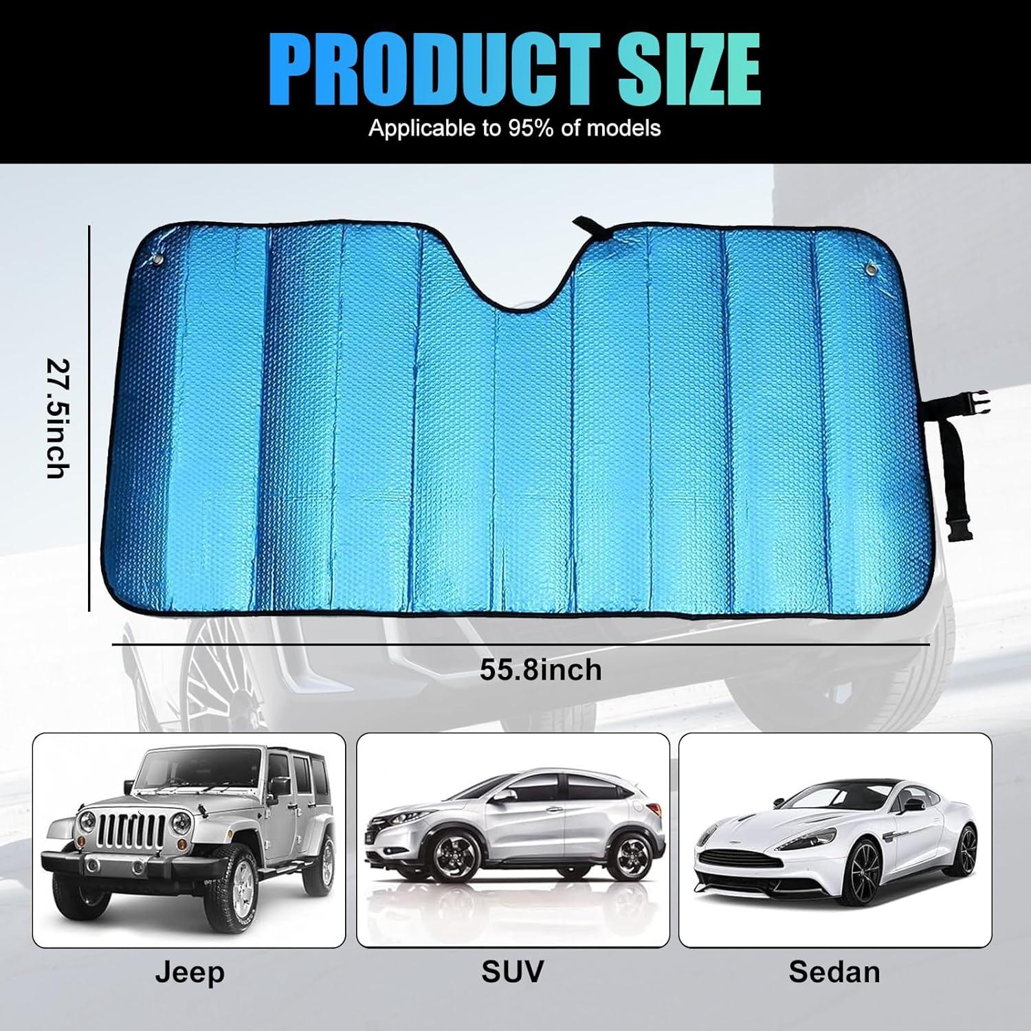 Reflector UV para Parabrisas de Coche gunhunt 145 x 70 cm Azul