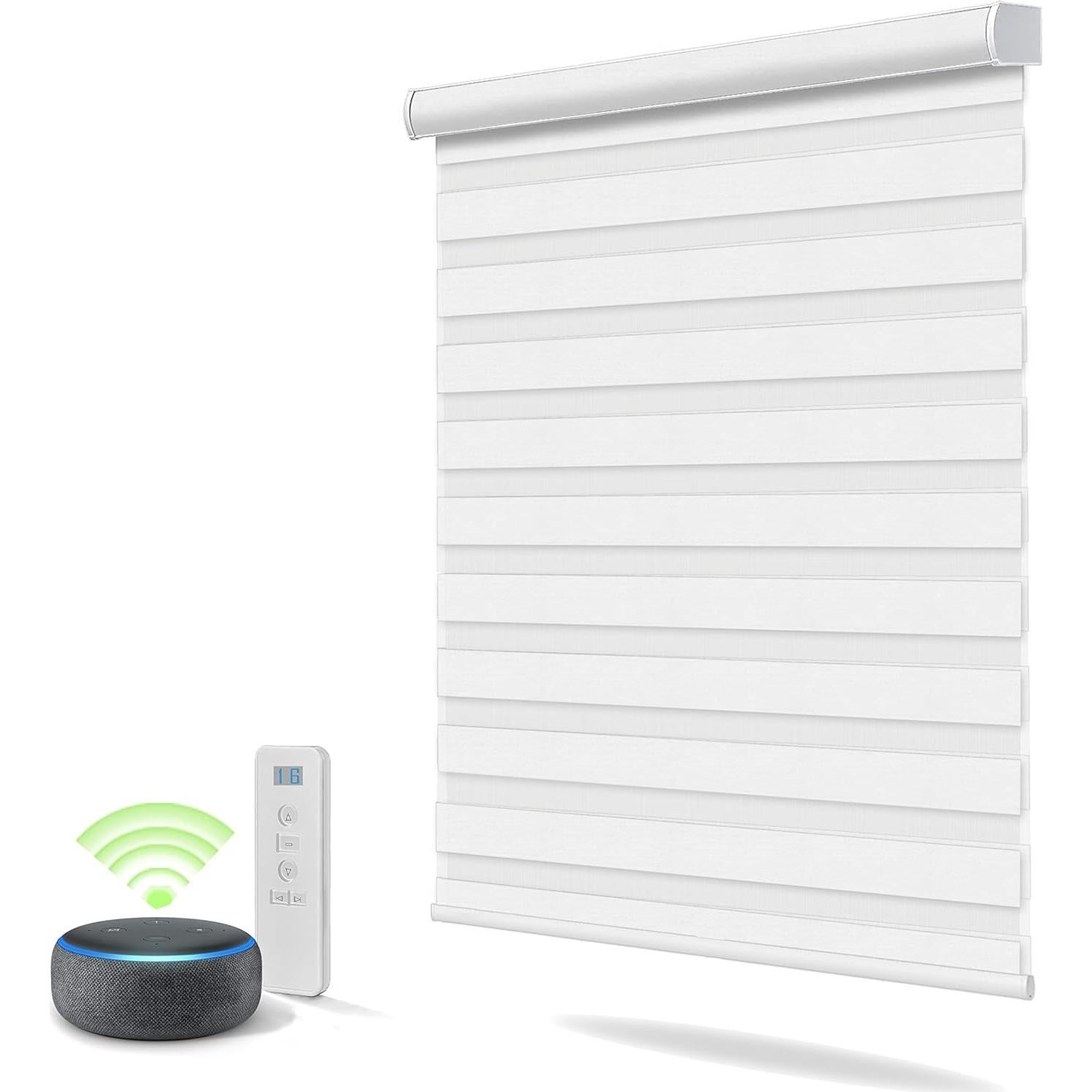 Persianas Zebra Motorizadas Teycaw 48-264 cm Control Remoto