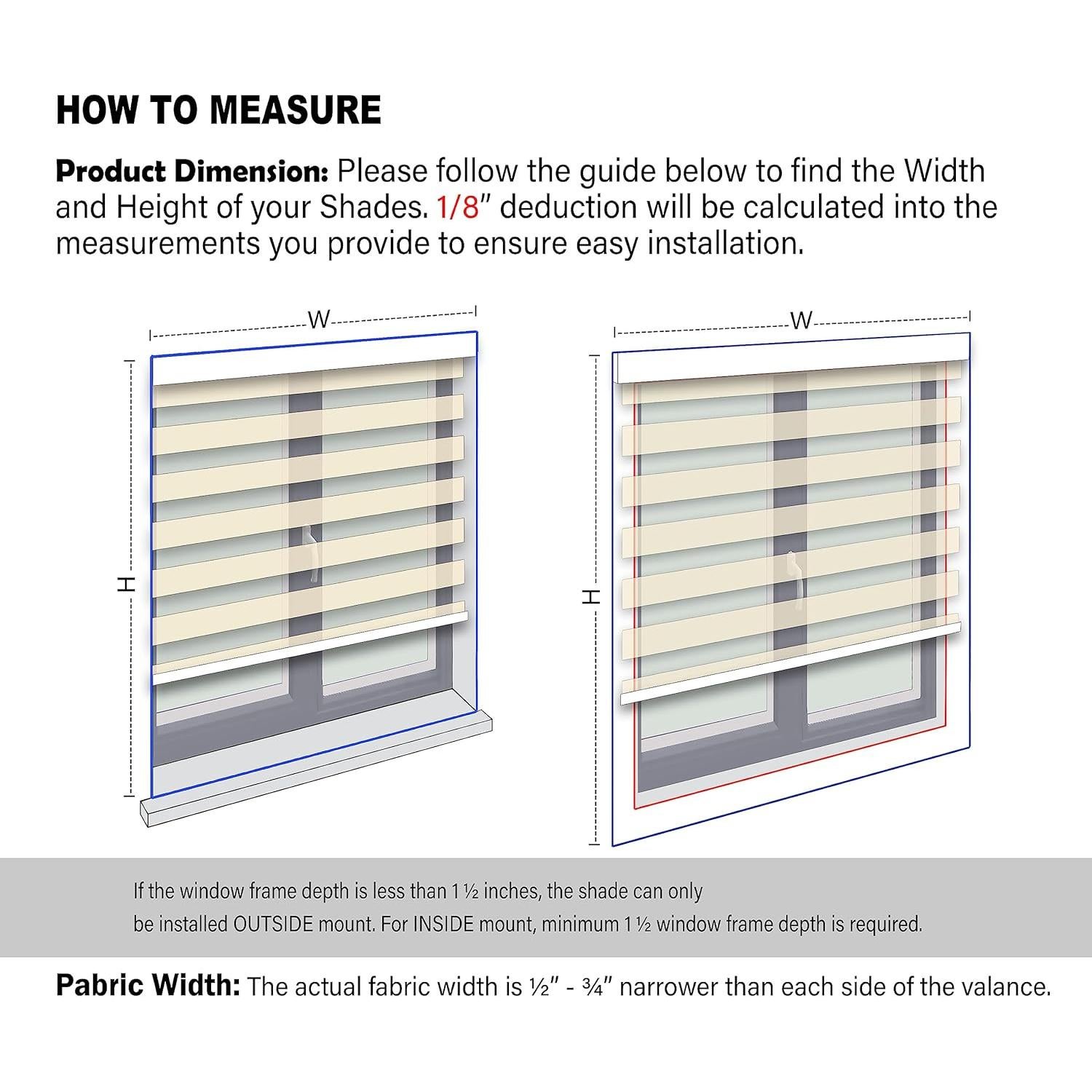 Persianas Zebra Motorizadas Teycaw 48-264 cm Control Remoto