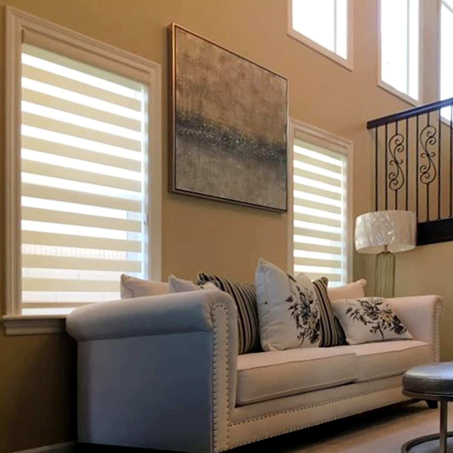 Persianas Zebra Motorizadas Teycaw 48-264 cm Control Remoto