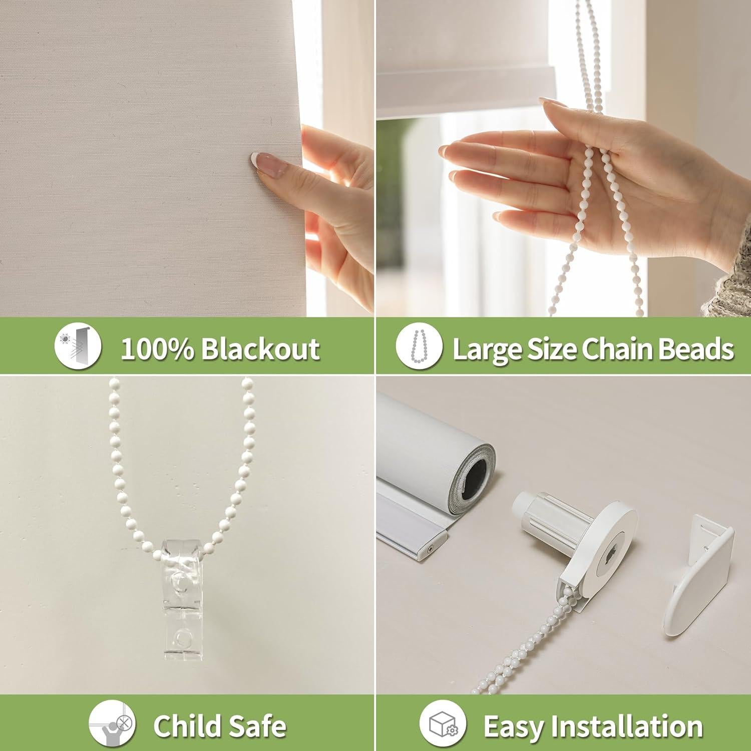 Cortina Roller Blackout Pesalco 50.8x182.88 cm Blanca