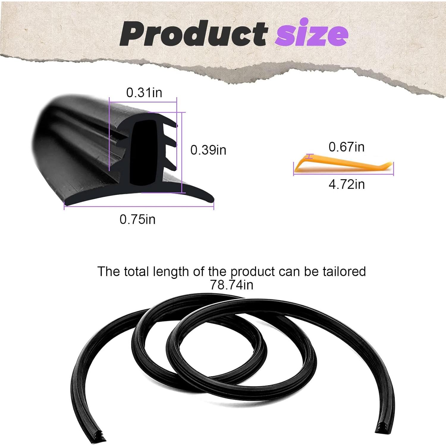 Tira de Sello para Tablero de Auto Stymart 1.98m Negra