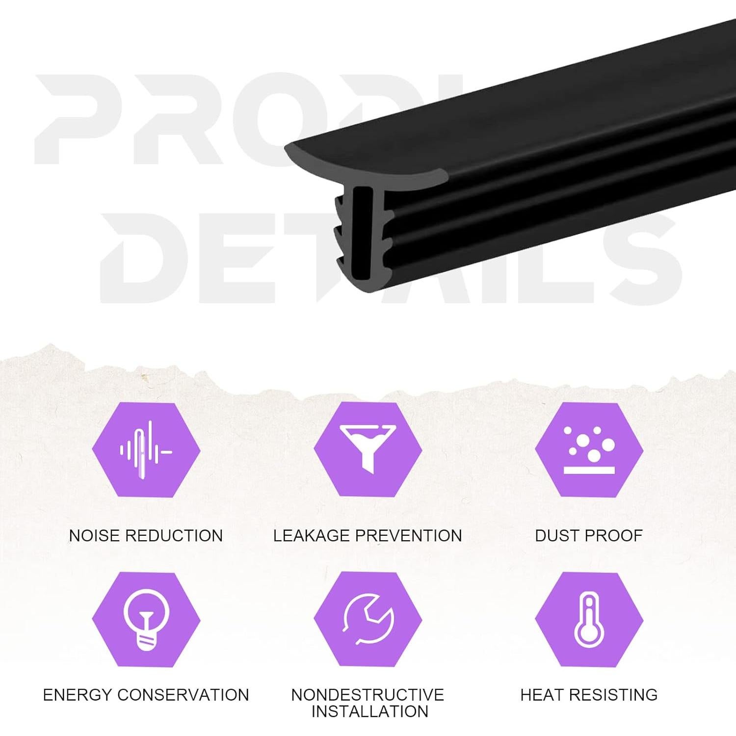 Tira de Sello para Tablero de Auto Stymart 1.98m Negra