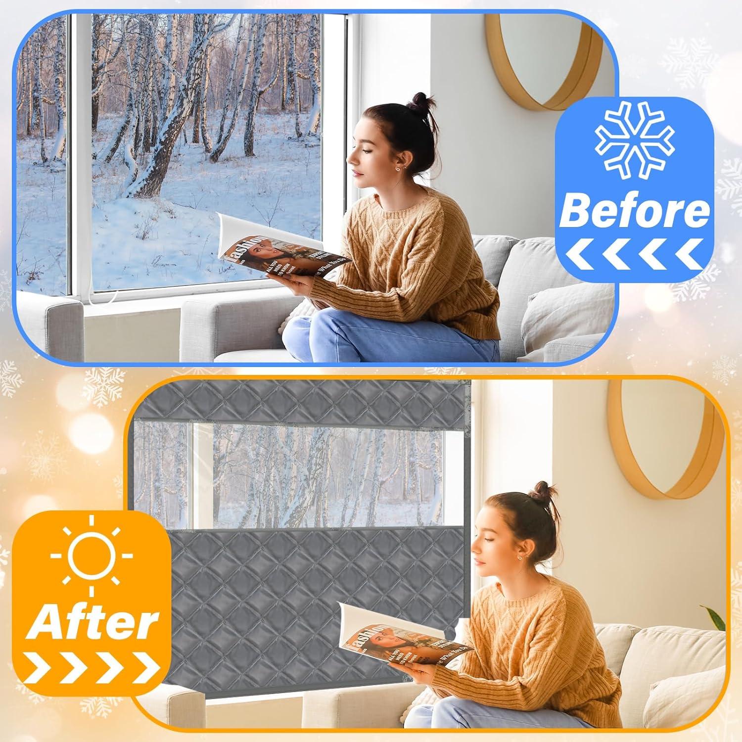 Kit Aislamiento Térmico Ventanas 160x160 cm Beeveer Algodón