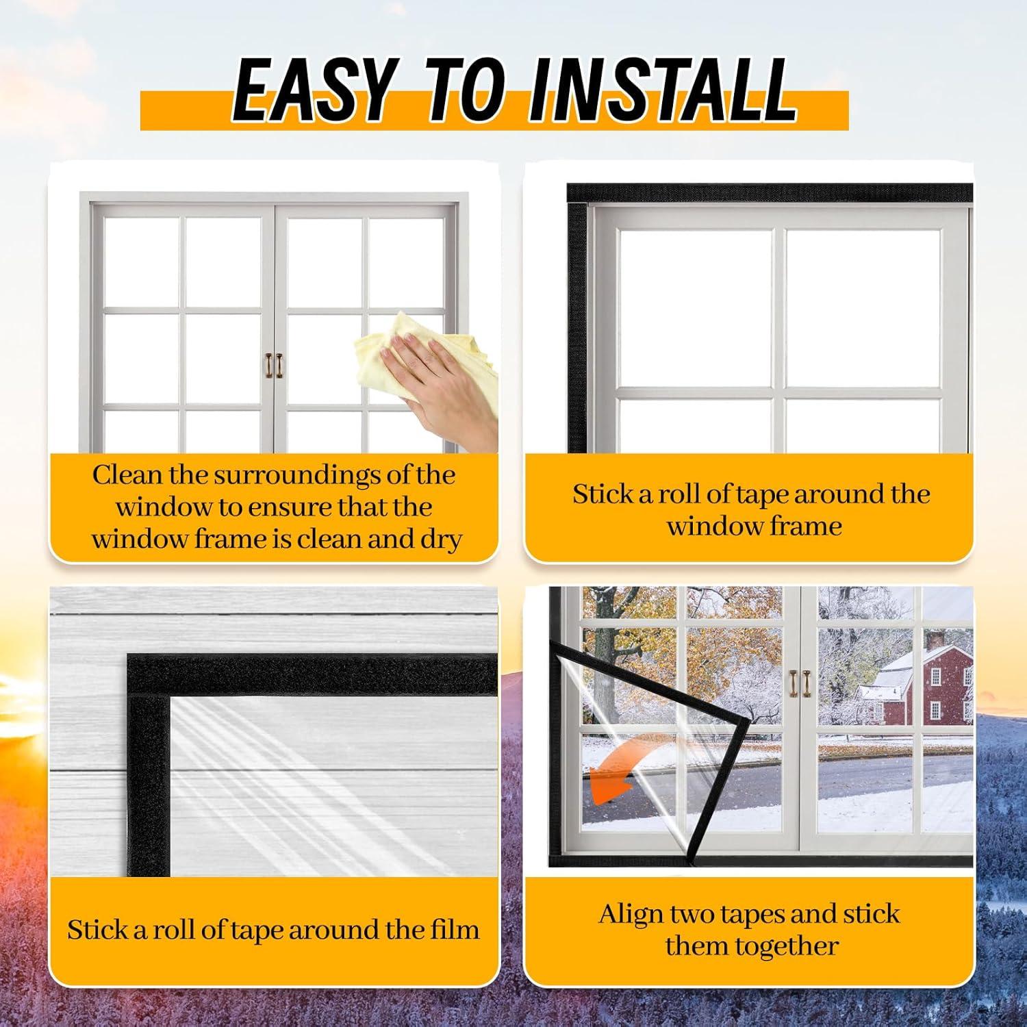 Kit de Aislamiento de Ventanas EcoBrisa 63x63 cm Reutilizable