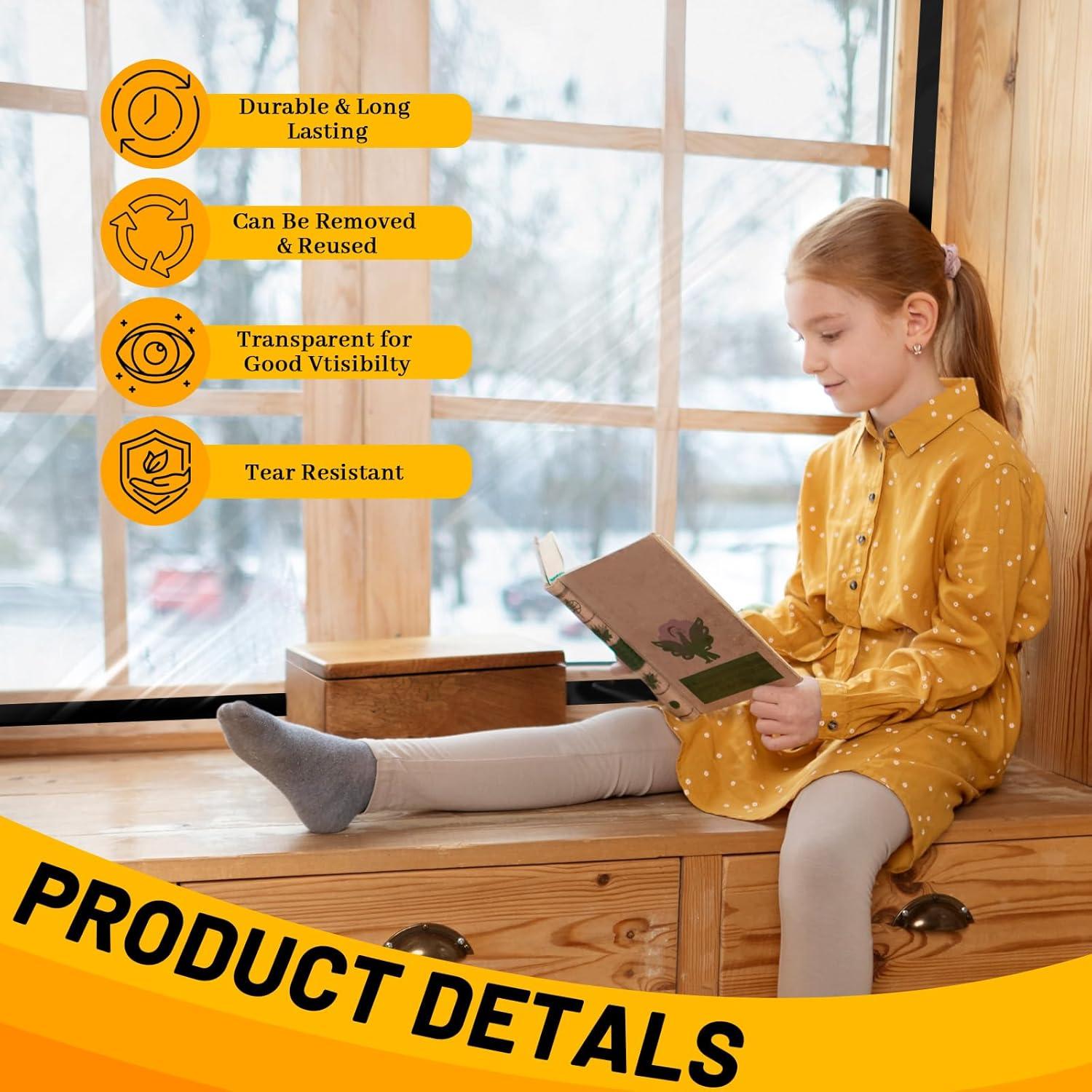 Kit de Aislamiento de Ventanas EcoBrisa 63x63 cm Reutilizable