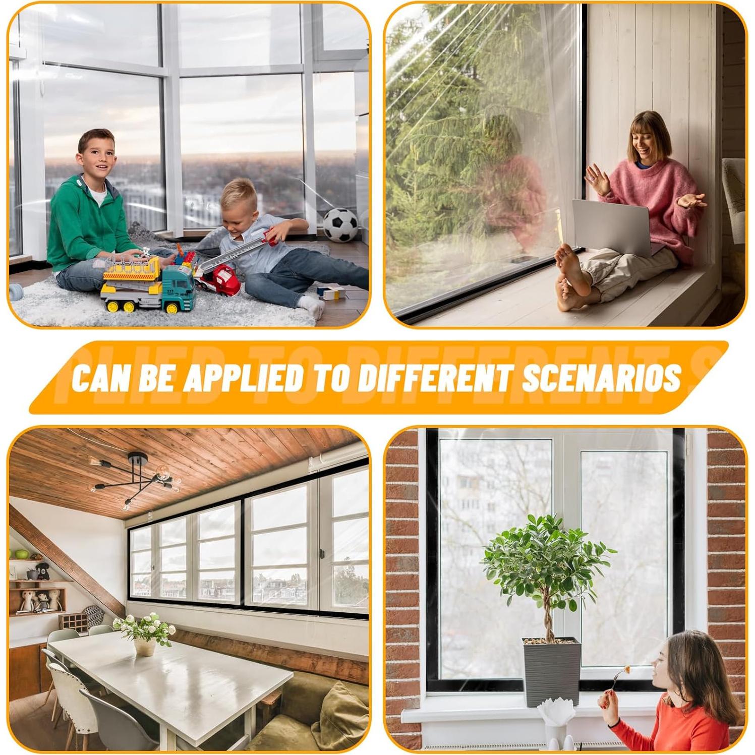 Kit de Aislamiento de Ventanas EcoBrisa 63x63 cm Reutilizable