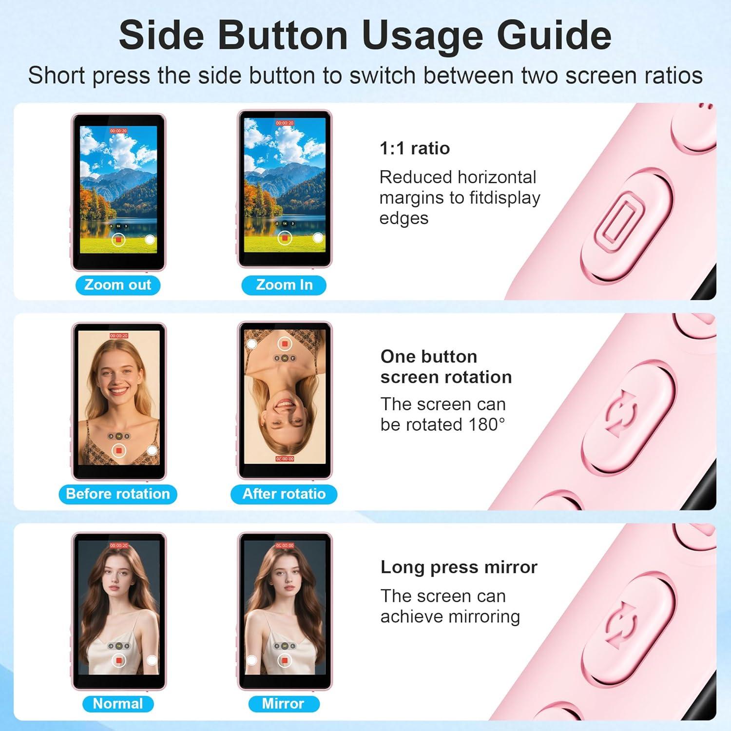 Pantalla Selfie LuliLi para iPhone y Android 4K, Brillo Ajustable