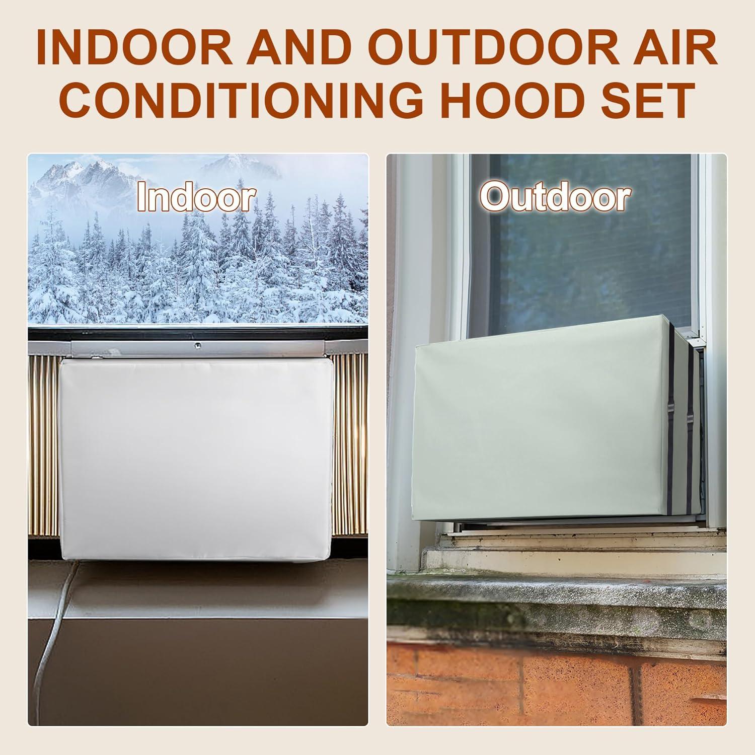 Juego de 2 fundas para aire acondicionado Nkiy Quen - Aislamiento invierno