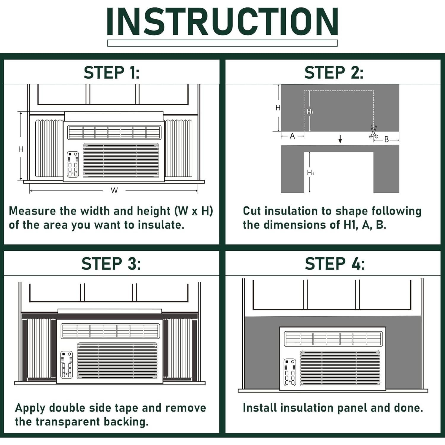 Panel Lateral Aislante Flehomo para Aire Acondicionado 43x99 cm