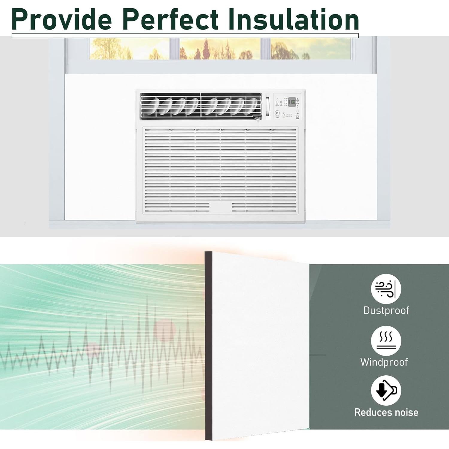 Panel Lateral Aislante Flehomo para Aire Acondicionado 43x99 cm
