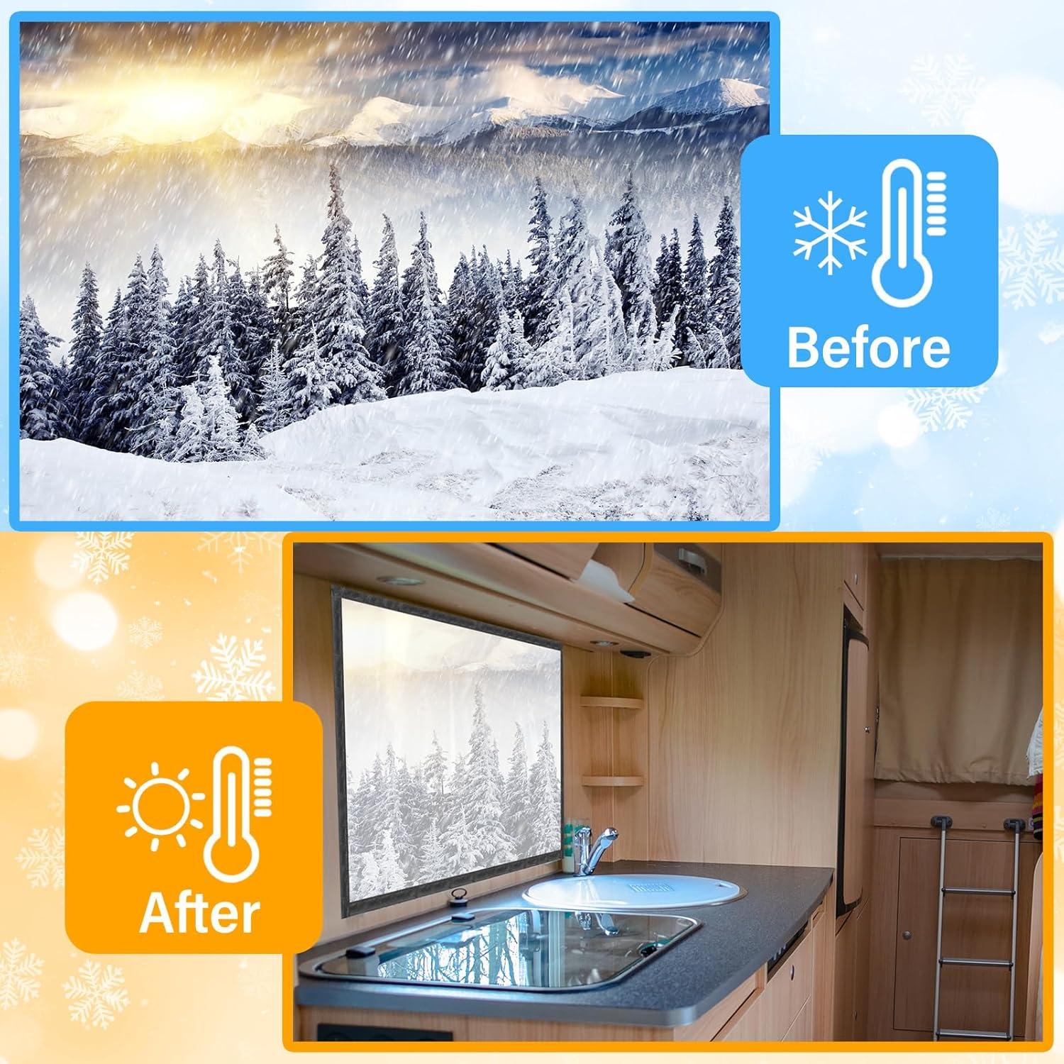 Cubierta de Ventana Magnética Beeveer 40.96 x 63.5 cm Aislamiento