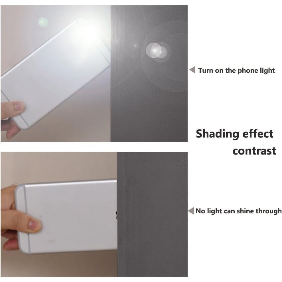 Cortinas Blackout Aislantes NICETOWN 52x84 Gris - Par de 2