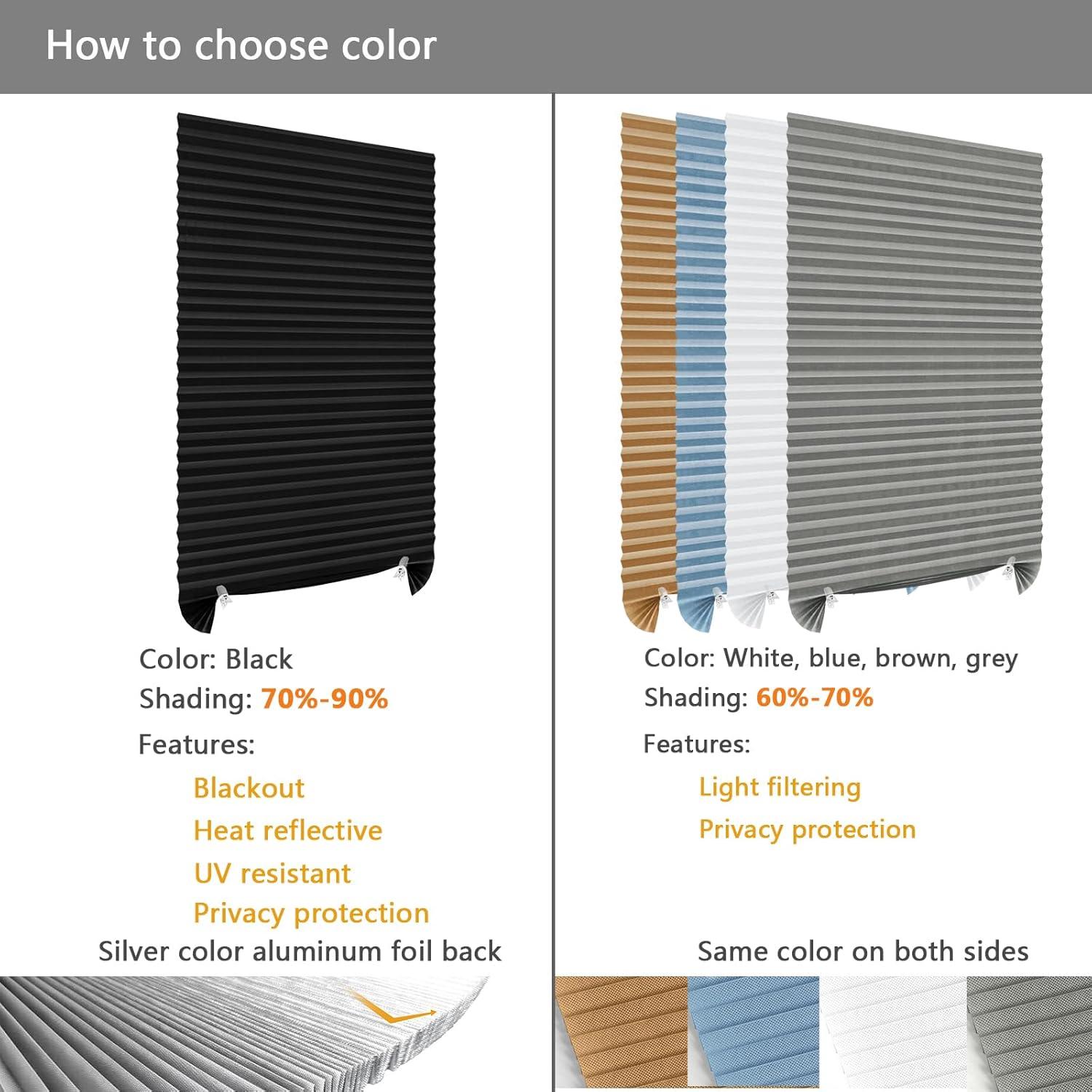 Persianas de Papel Adhesivas Maritown 61x150 cm Blancas