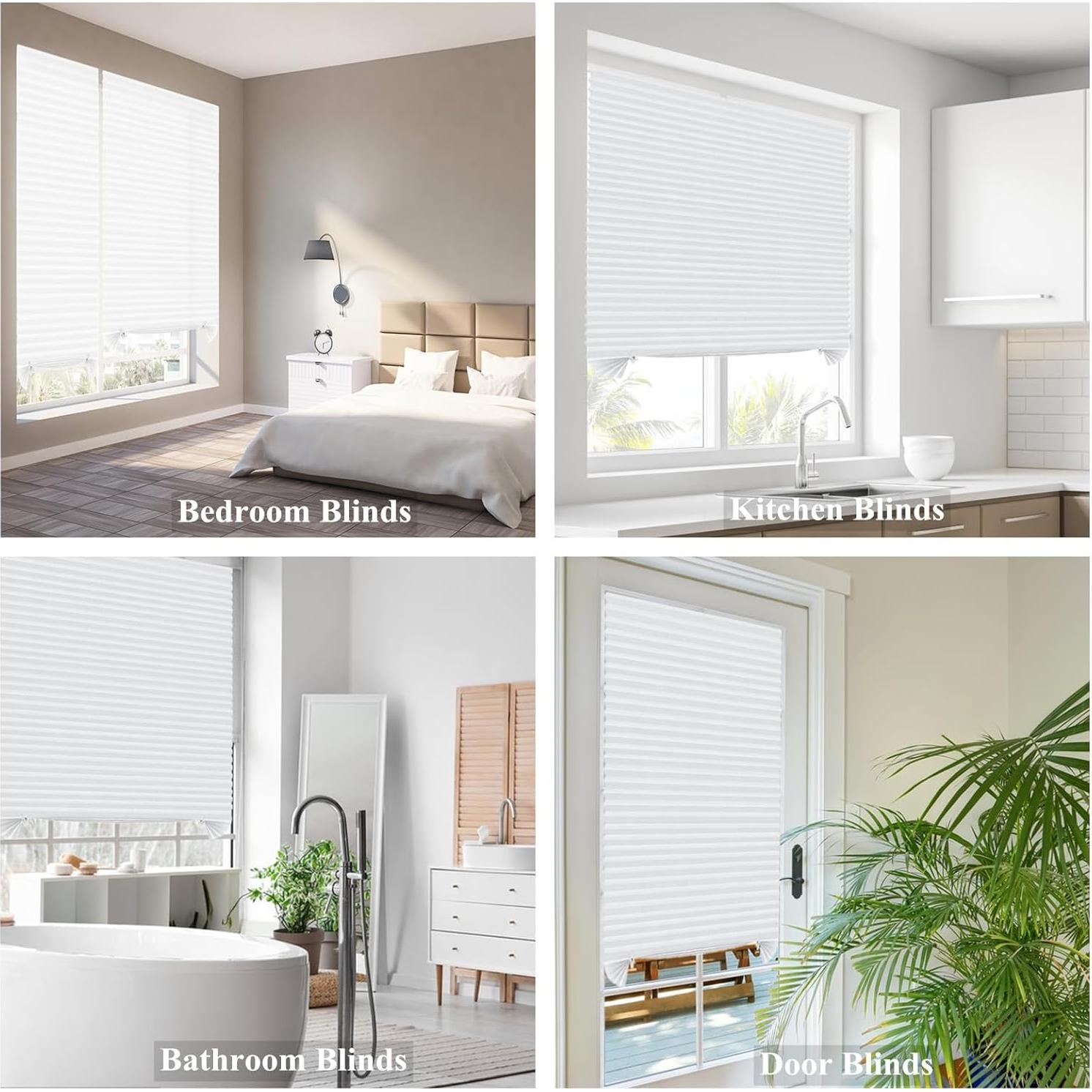 Persianas de Papel Adhesivas Maritown 61x150 cm Blancas