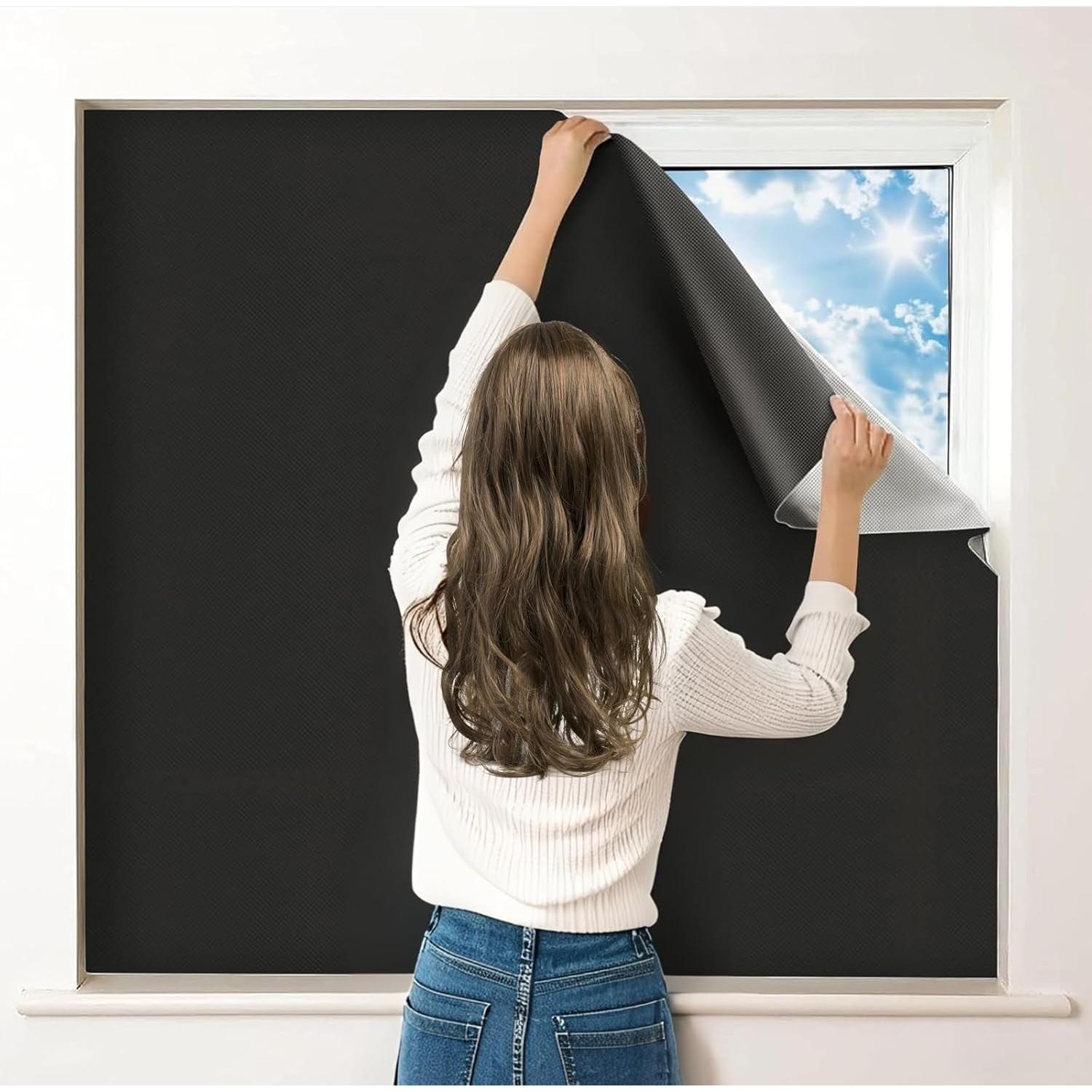 Cortinas Opacas Bszatan 350x145 cm Sin Taladro 420D